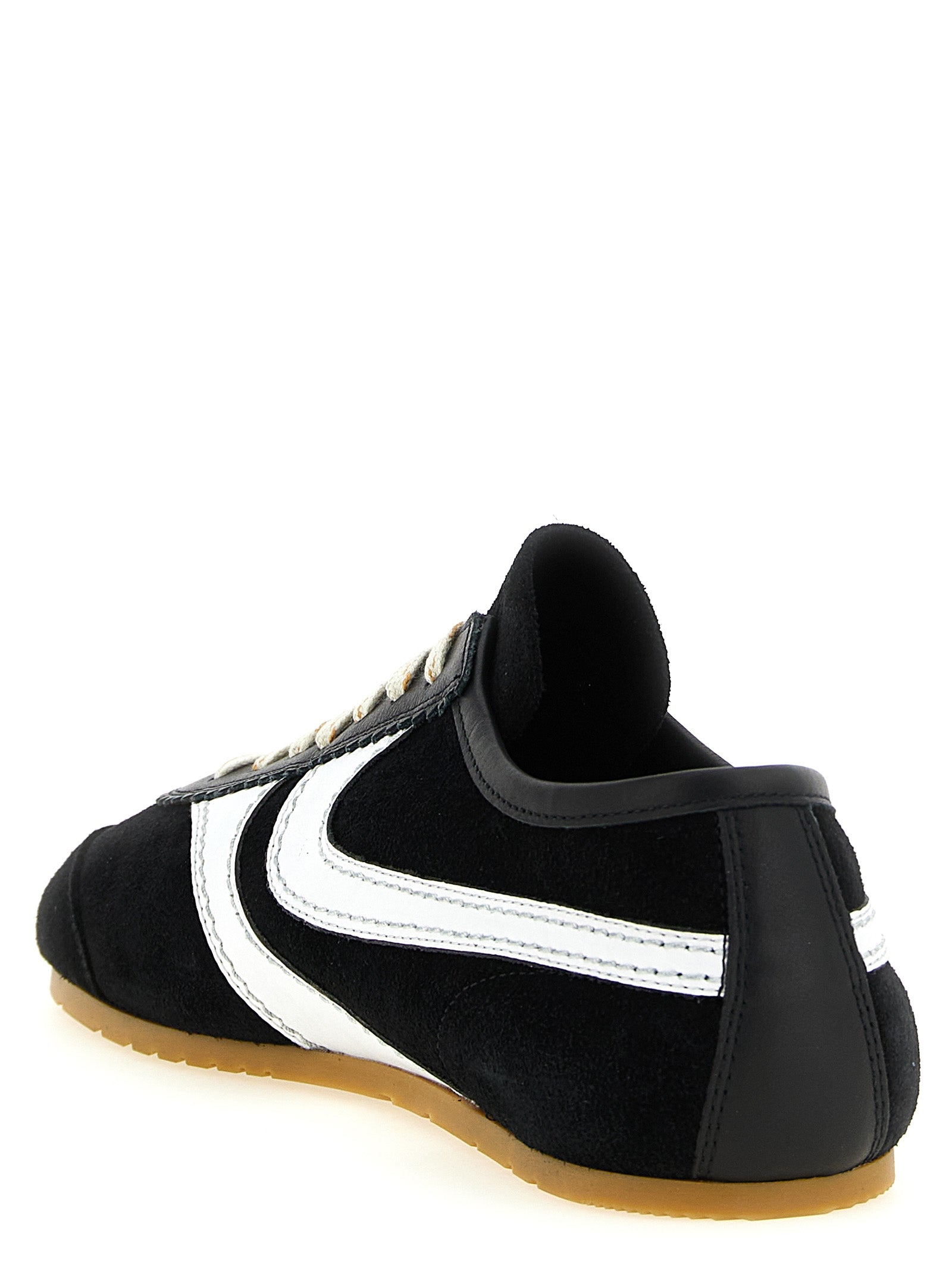 Dries Van Noten Zweifarbige Kalbsleder-Sneaker im Athletic-Stil