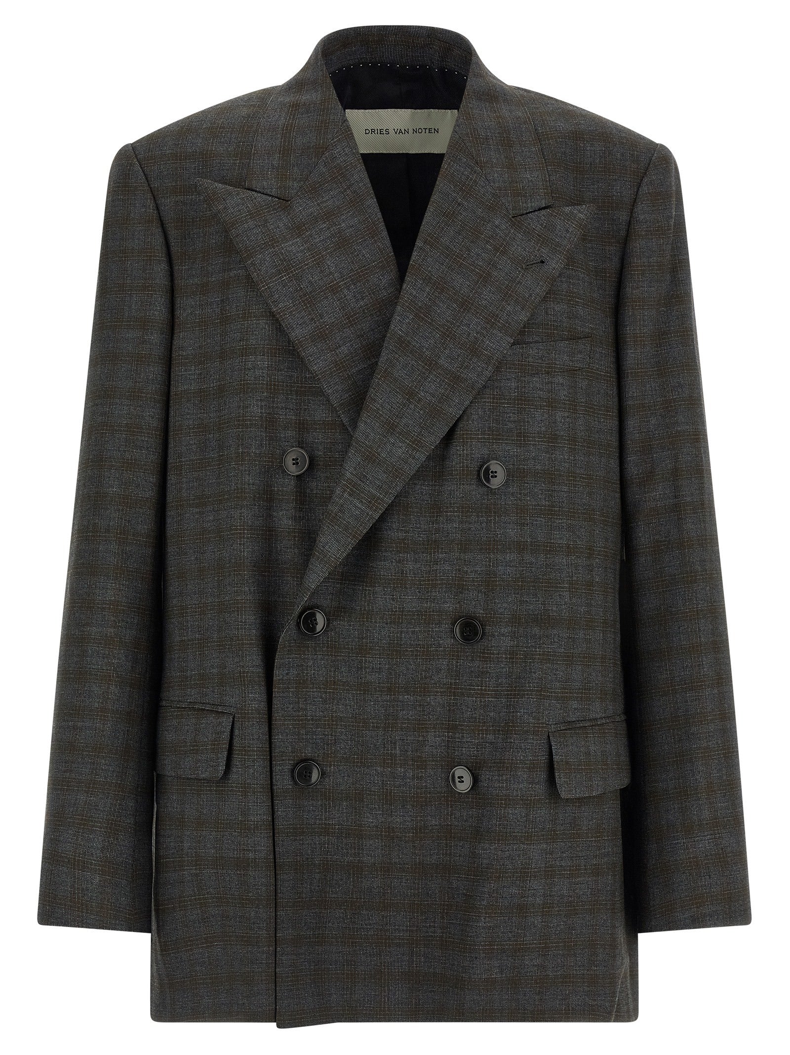 Dries Van Noten Grauer Wollblazer