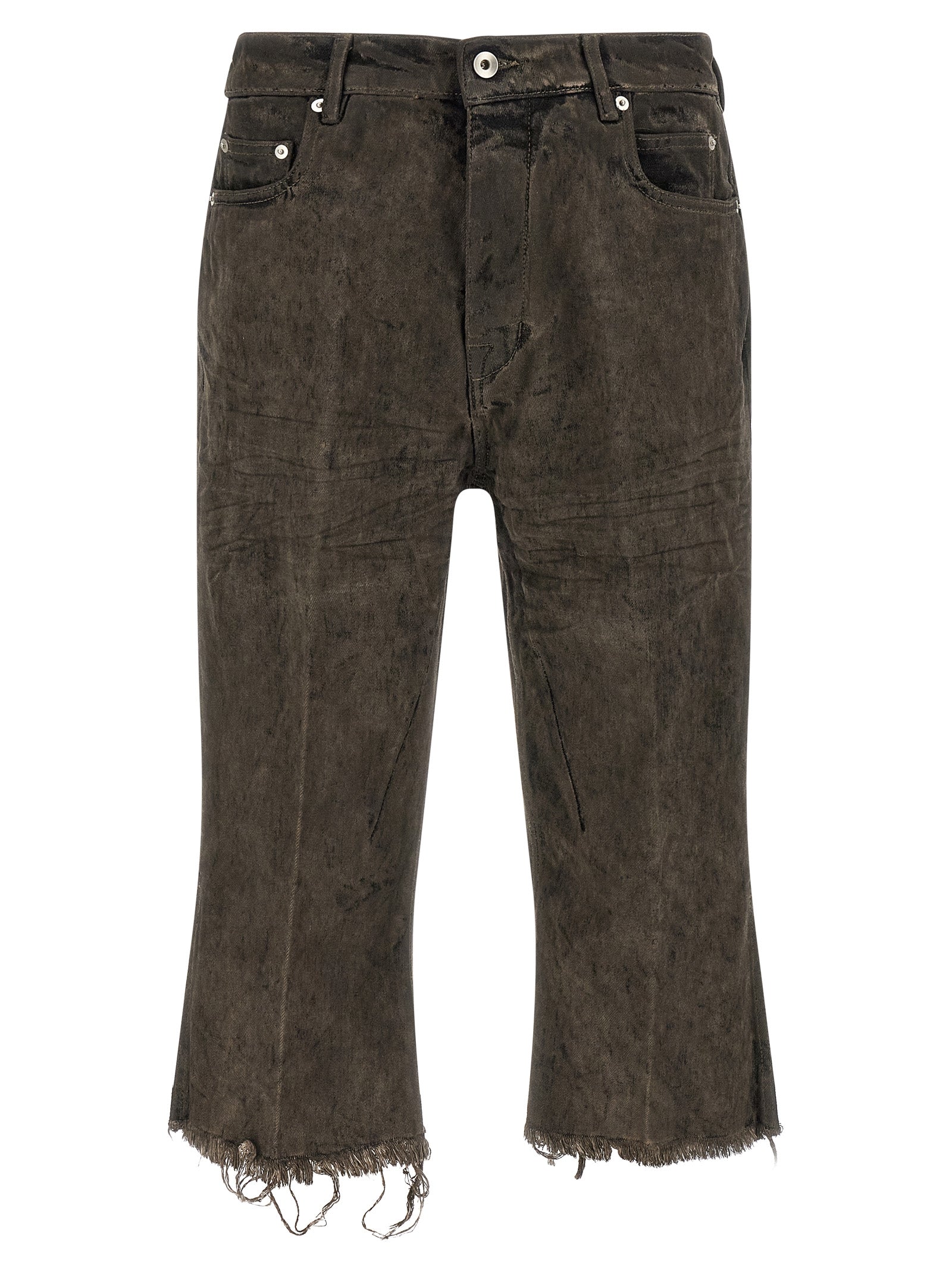 Rick Owens Graue Cargoshorts aus Baumwolle