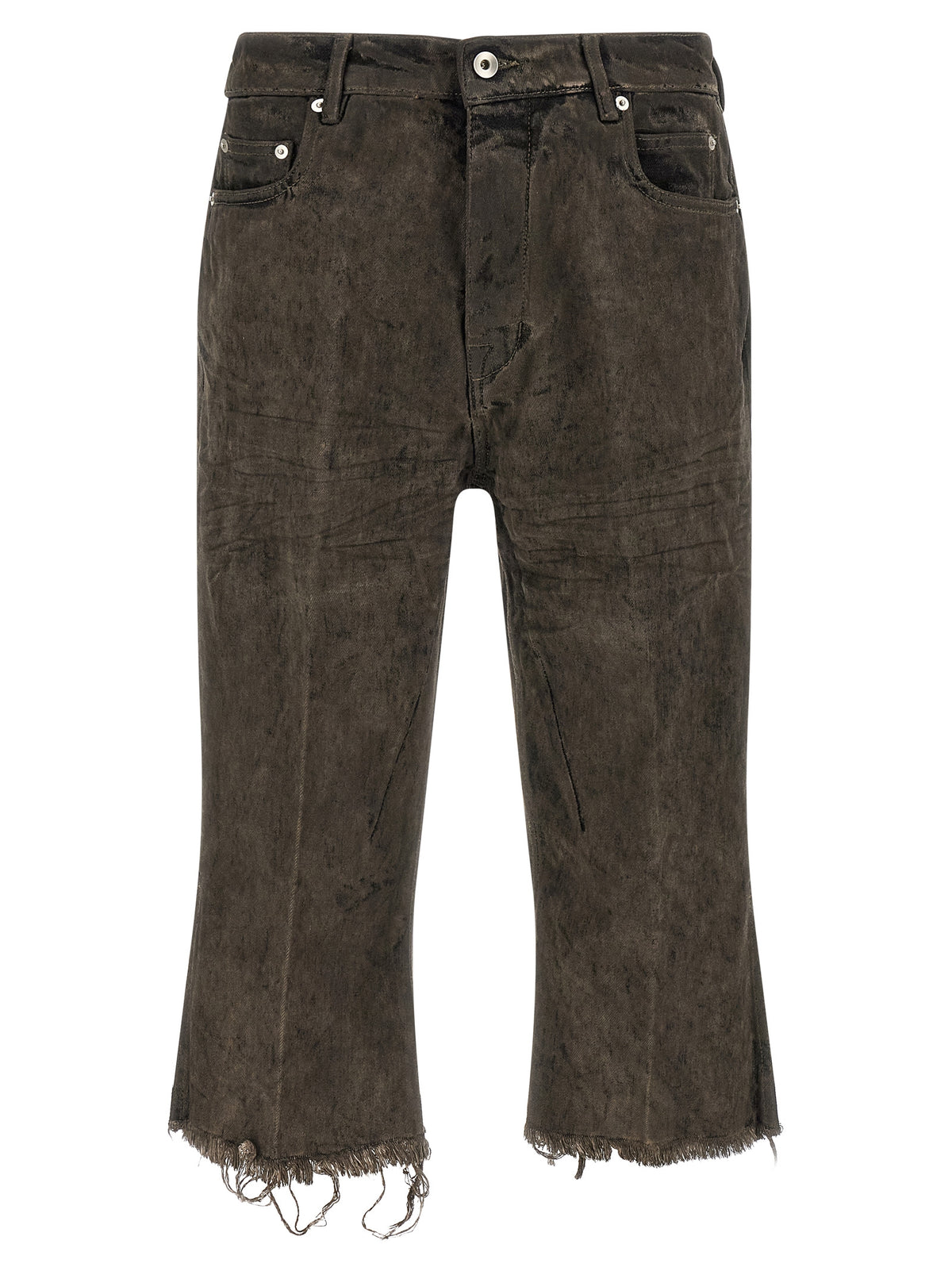 Rick Owens Graue Cargoshorts aus Baumwolle