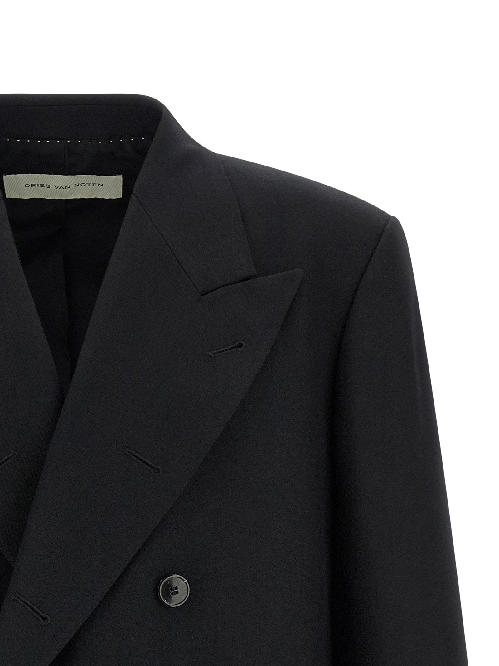 Dries Van Noten Schwarzer Wollblazer