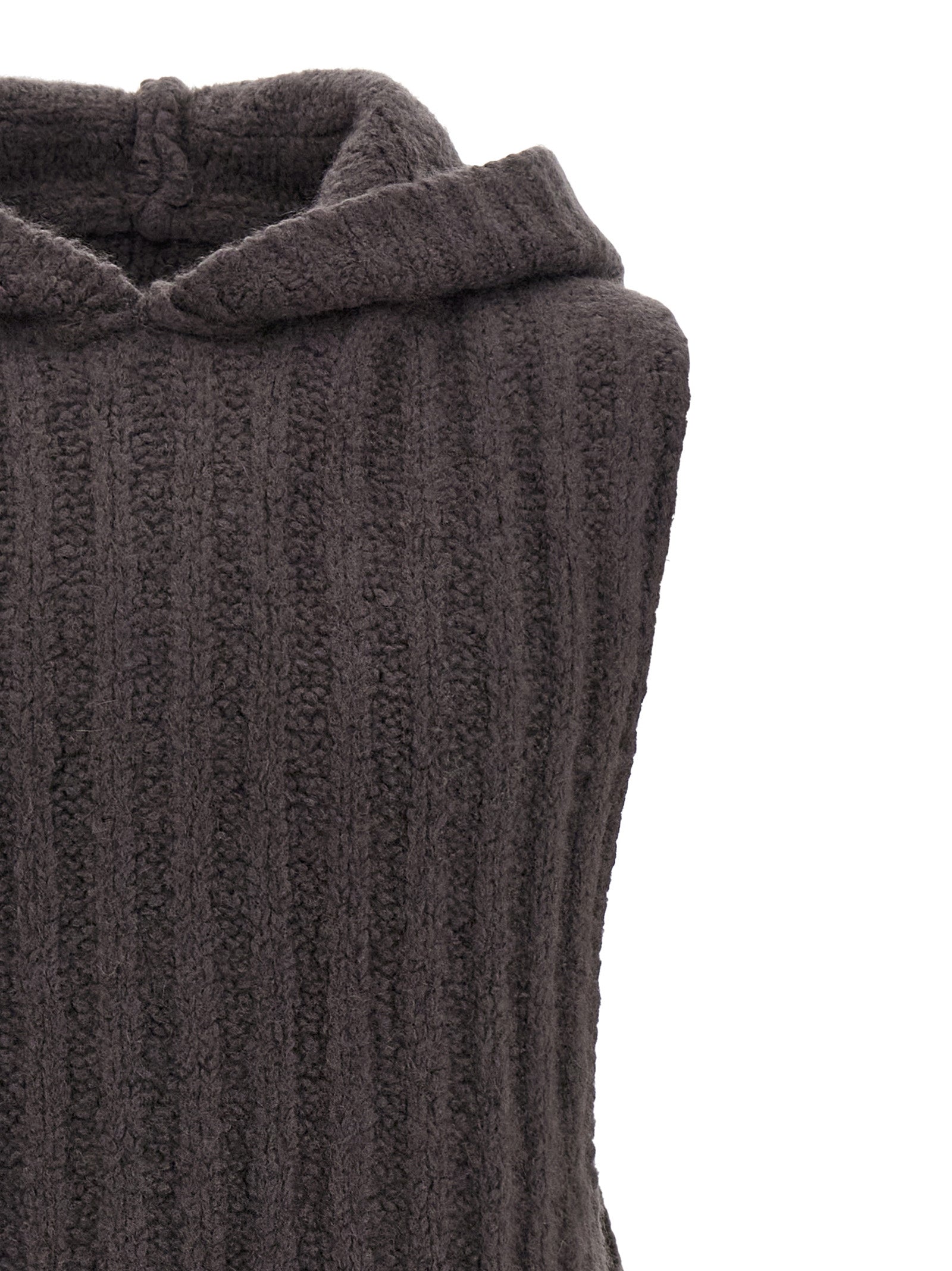Rick Owens Grauer ärmelloser Kaschmirpullover