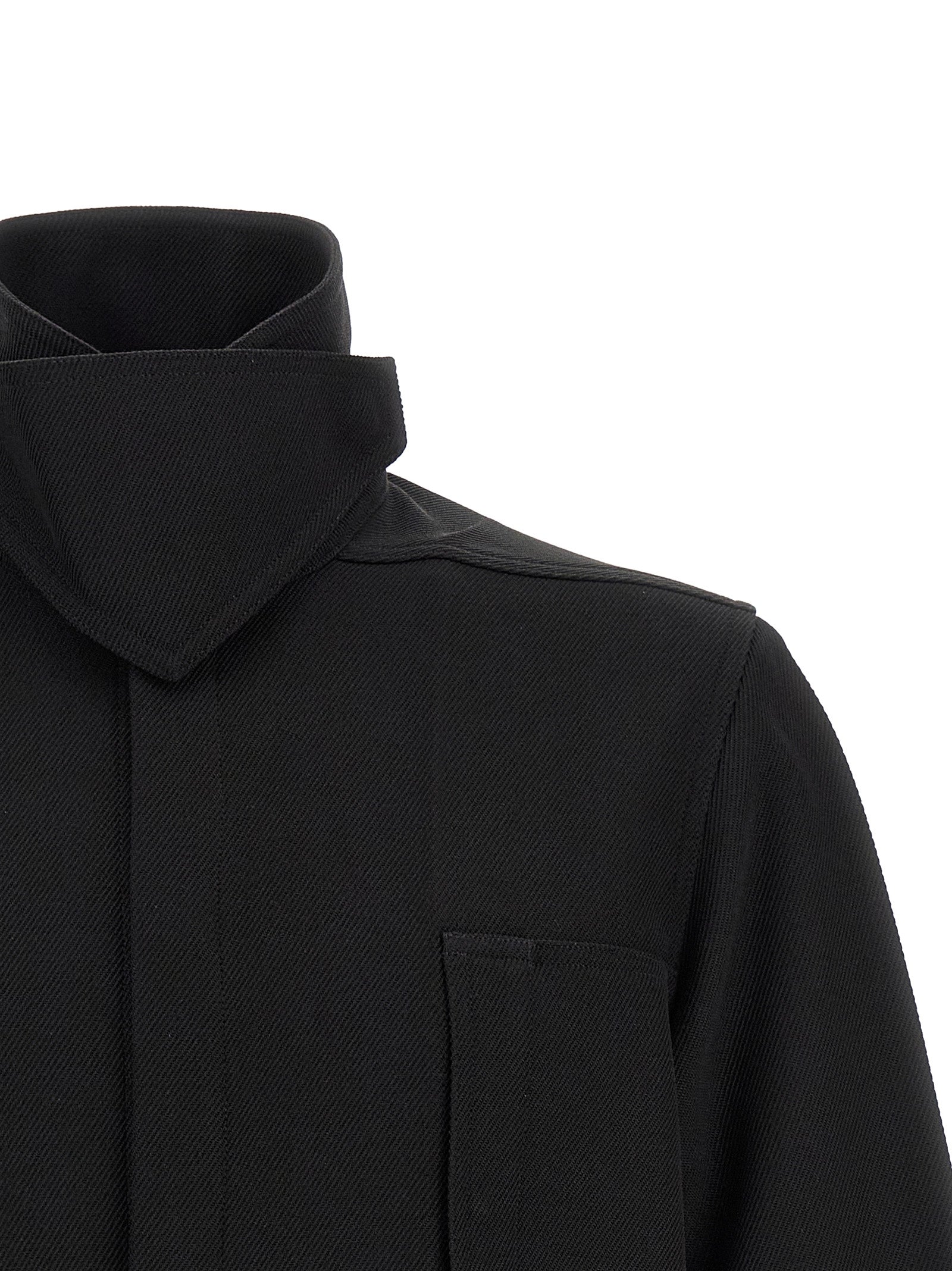 Rick Owens Schwarze Baumwoll-Shell-Jacke