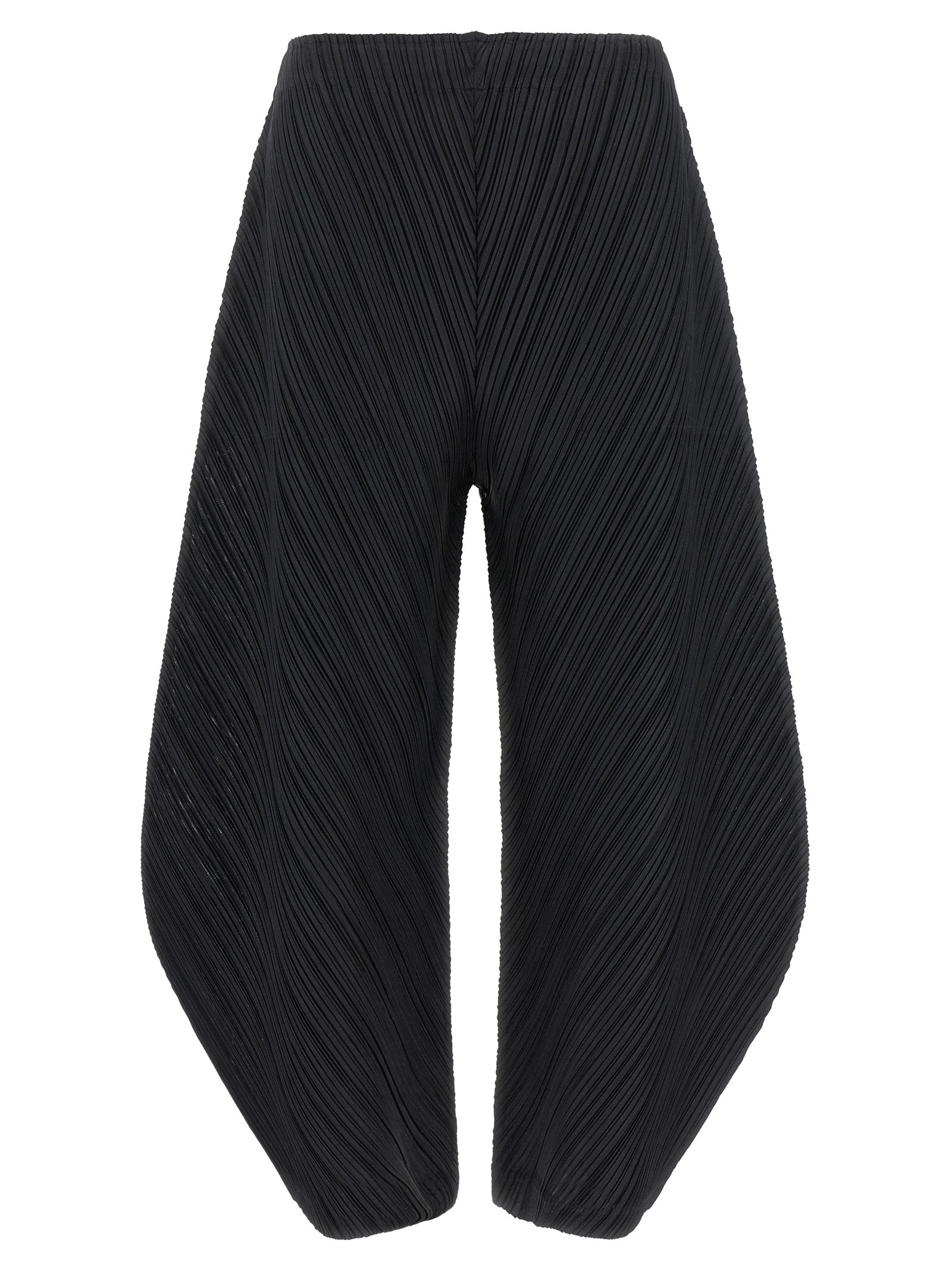 PLEATS PLEASE ISSEY MIYAKE Schwarze Freizeithose aus Polyester