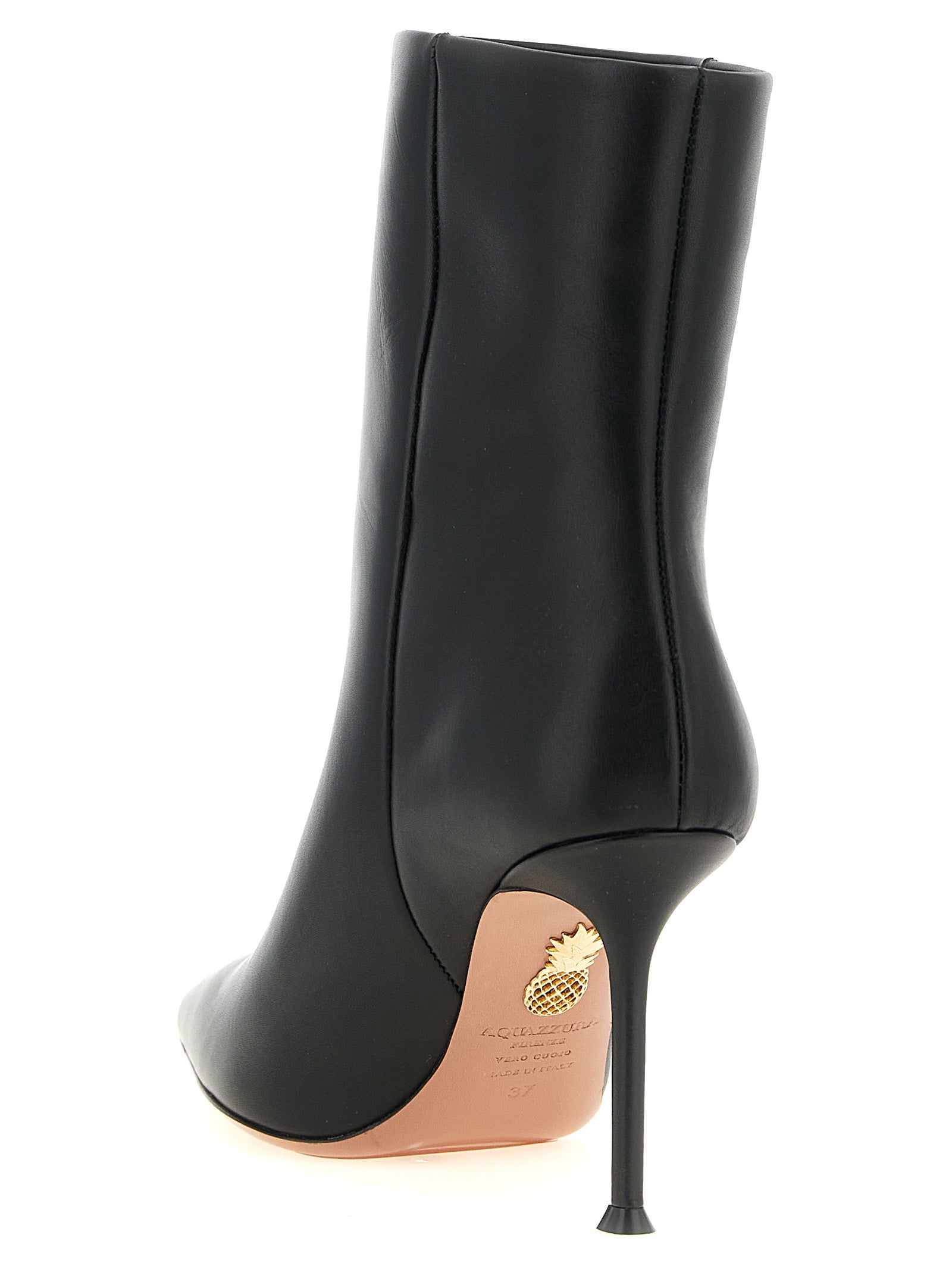 Aquazzura Schwarze Stiefeletten aus Kalbsleder