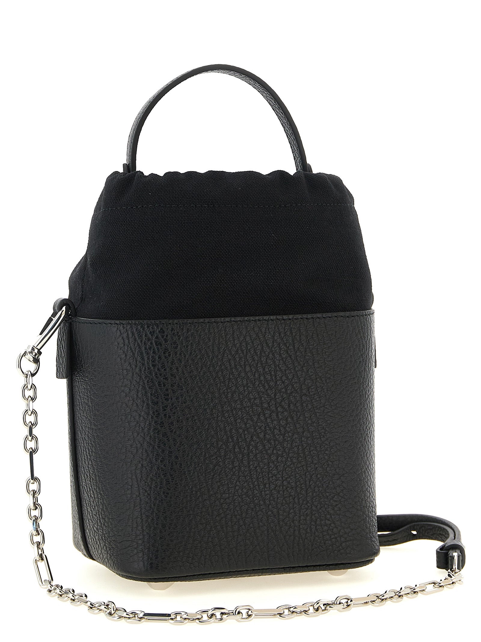 Maison Margiela Schwarze Kalbsleder-Schultertasche
