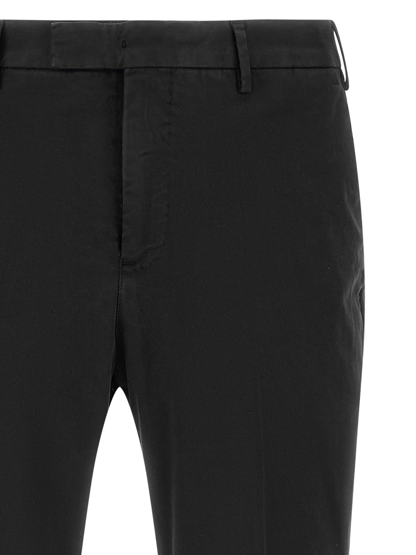 PT Torino Schwarze Baumwoll-Freizeithose