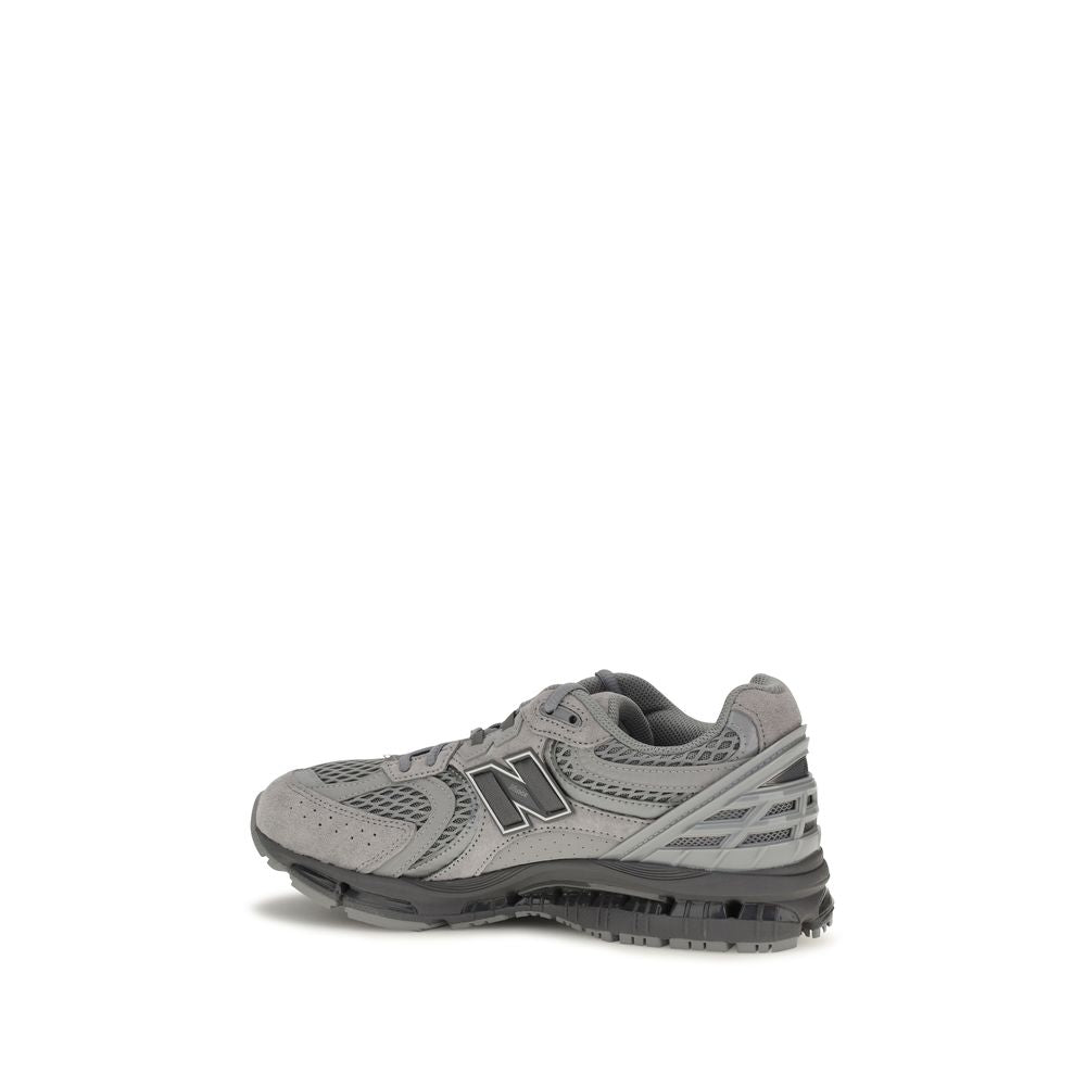 New Balance Graue Stoff-Sneaker mit niedrigem Schaft