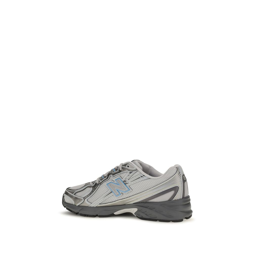 New Balance Graue Stoff-Sneaker mit niedrigem Schaft
