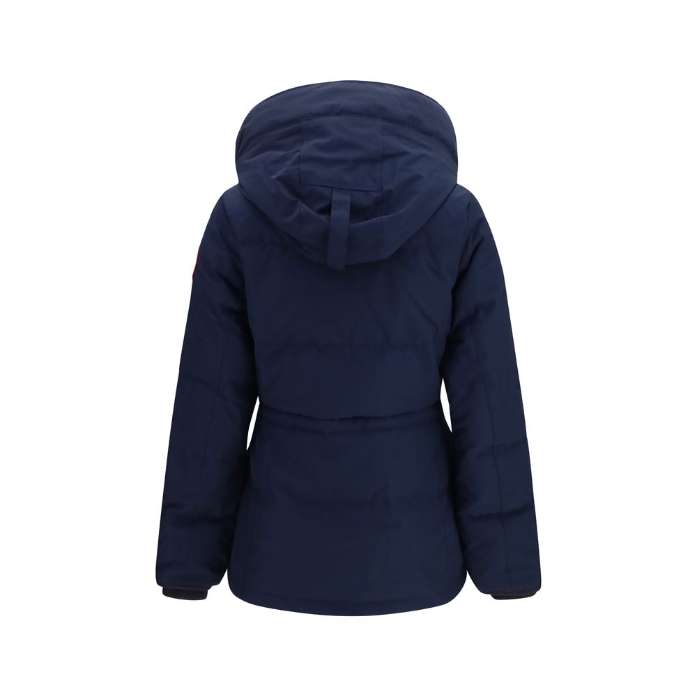 Canada Goose Blaue Polyester-Jacke in voller Länge