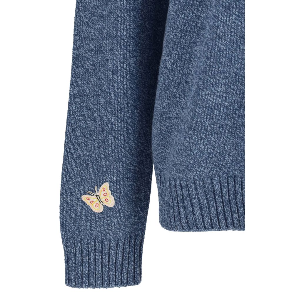 Valentino Garavani Blauer Wollpullover Oves Aries
