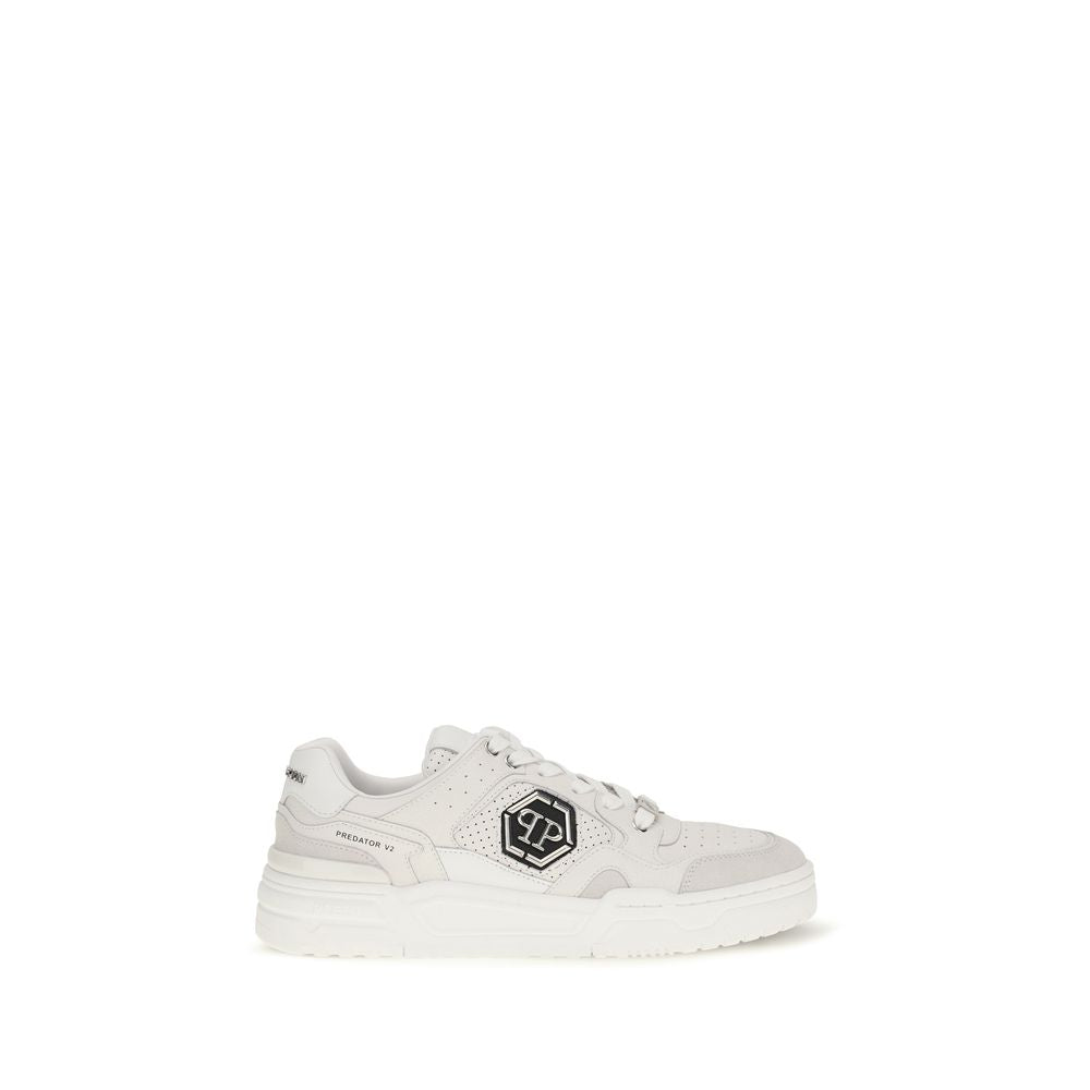 Philipp Plein Weiße Low-Top-Sneaker aus Polyester