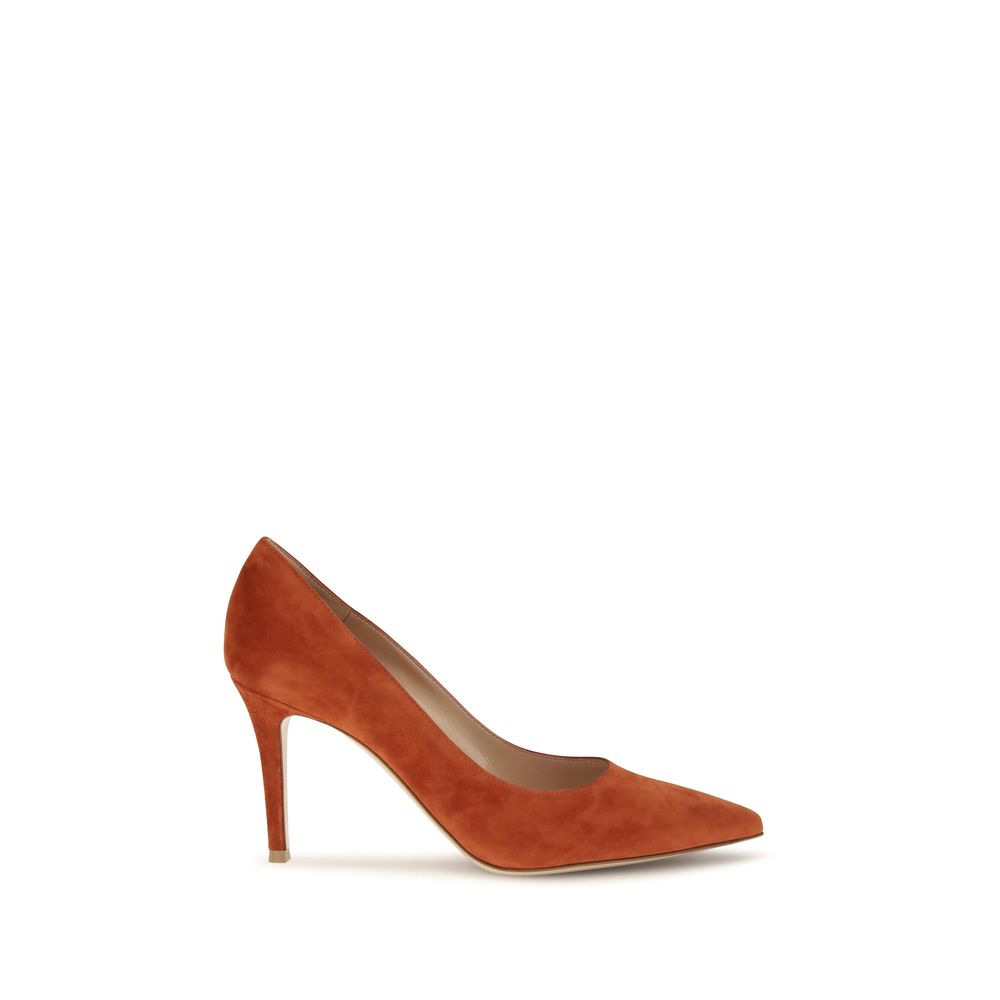 Gianvito Rossi Pumps aus rotem Kalbsleder mit hohem Absatz