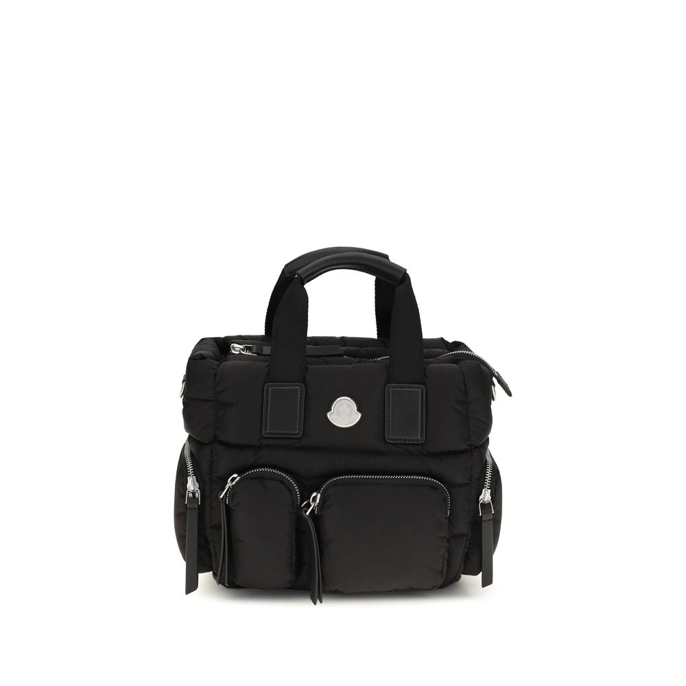 Moncler Schwarze Bos Taurus Kalbsleder Schultertasche