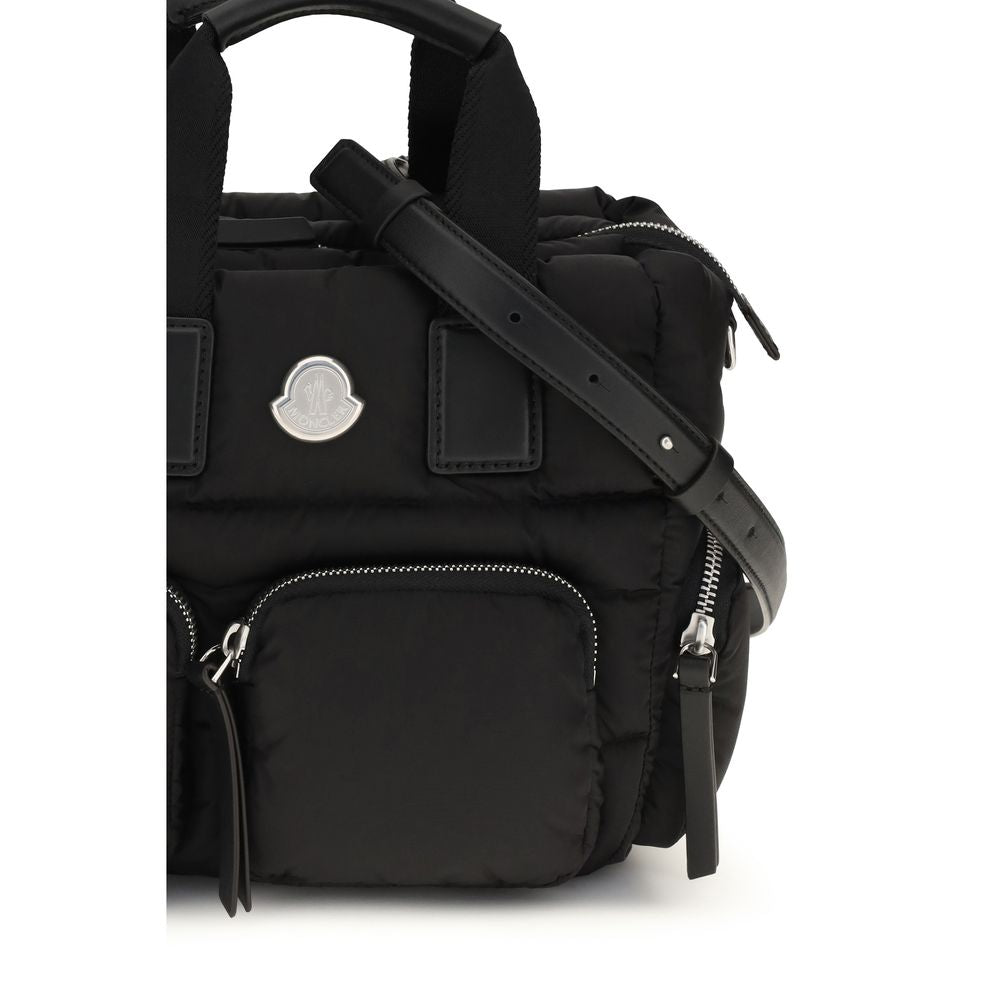 Moncler Schwarze Bos Taurus Kalbsleder Schultertasche