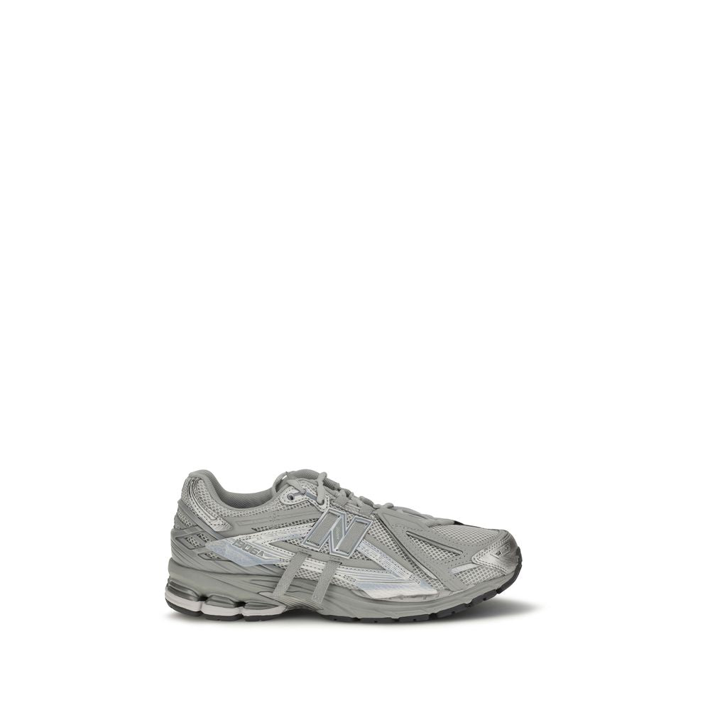 New Balance Graue Stoff-Sneaker mit niedrigem Schaft