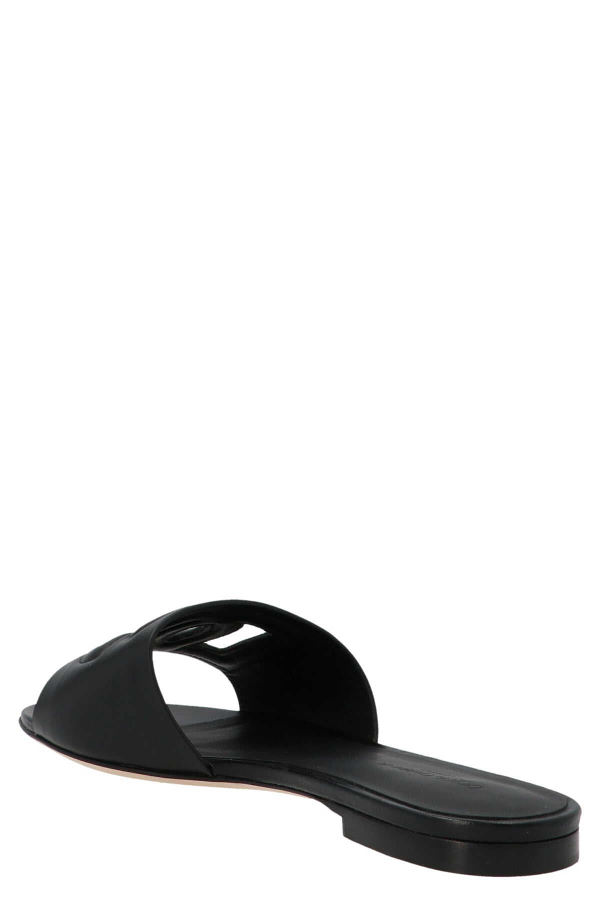 Dolce & Gabbana Schwarze Kalbsleder-Slipper