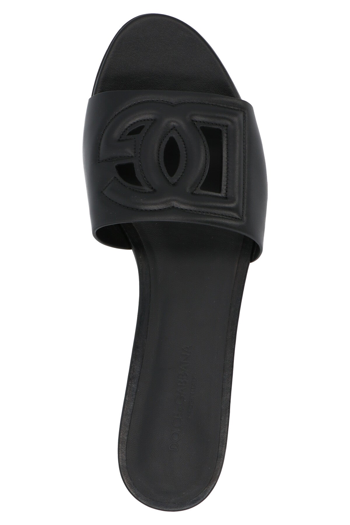 Dolce & Gabbana Schwarze Kalbsleder-Slipper