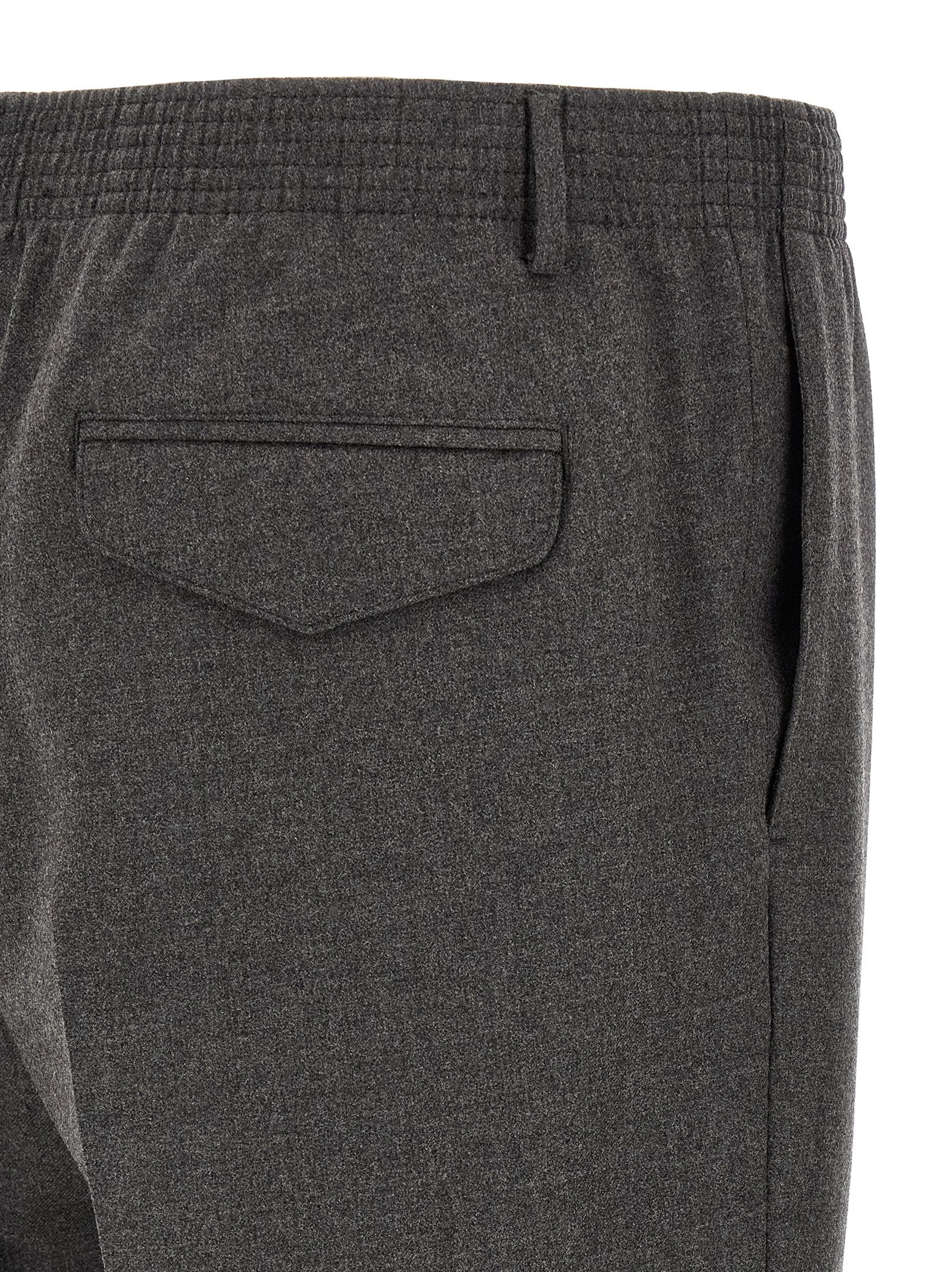 CELLAR DOOR Graue Cropped Hose aus reiner Schurwolle