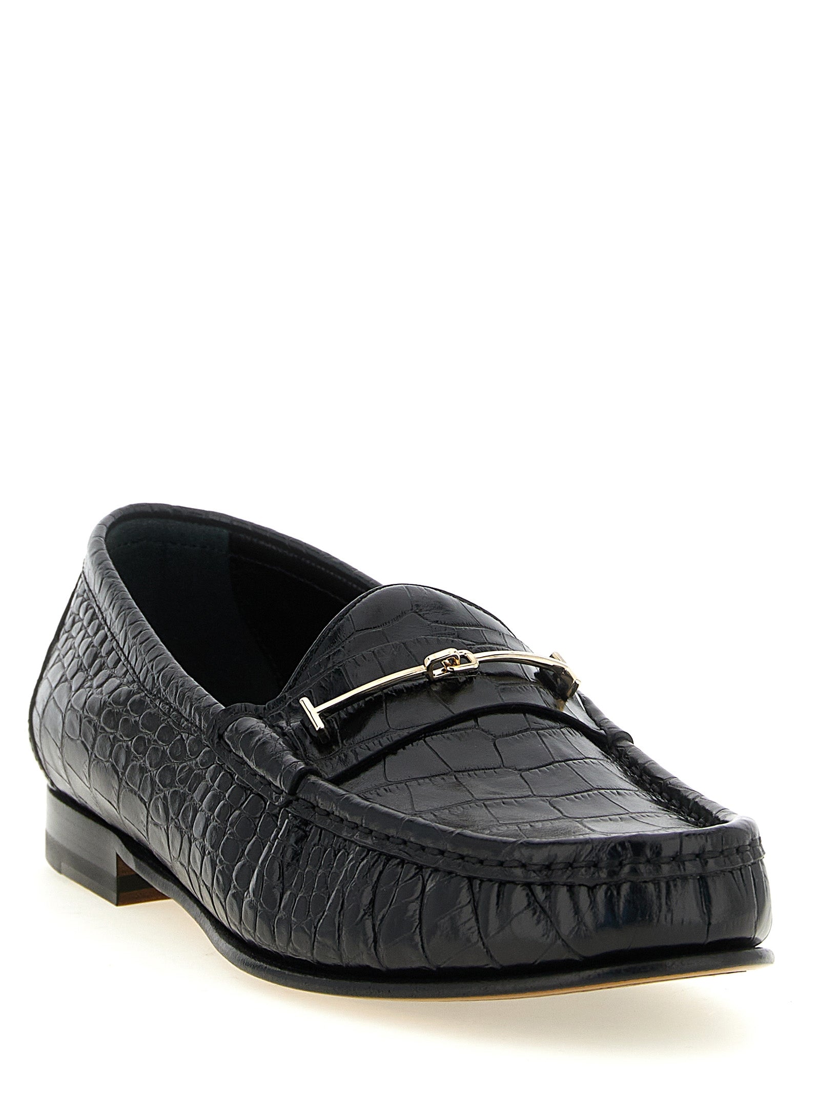Tom Ford Schwarze Loafer aus Kalbsleder zum Hineinschlüpfen