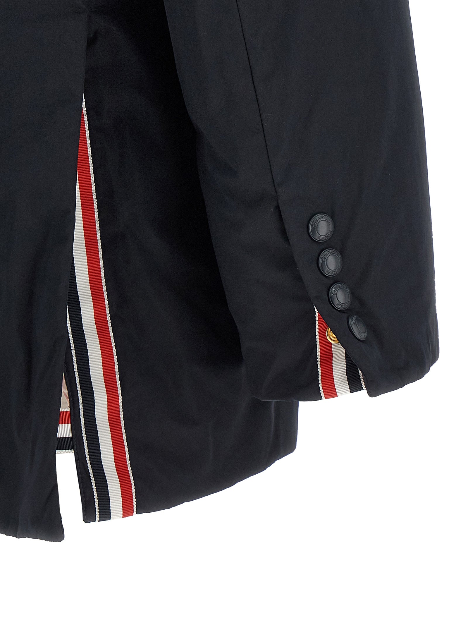 Thom Browne Blaue Bikerjacke aus Polyester