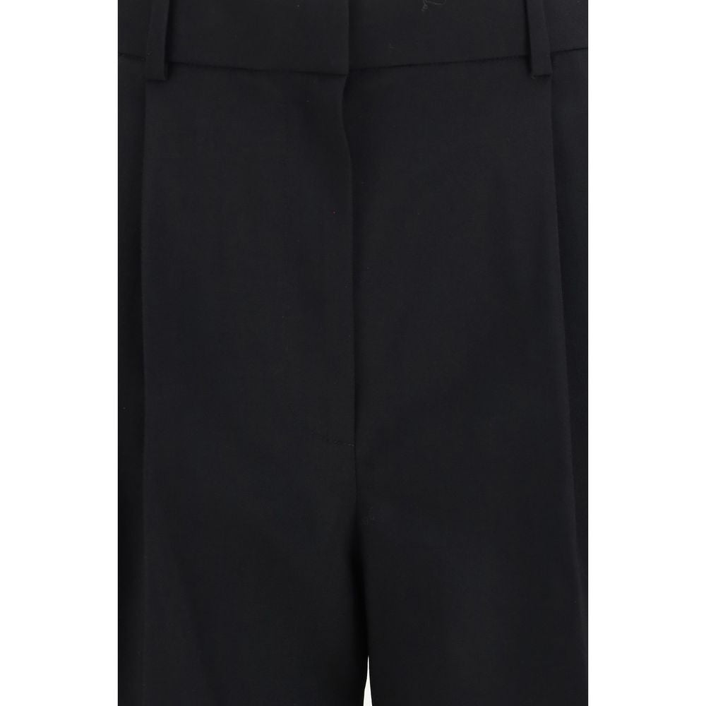 Khaite Schwarze Oves Aries Bermuda Shorts aus Wolle