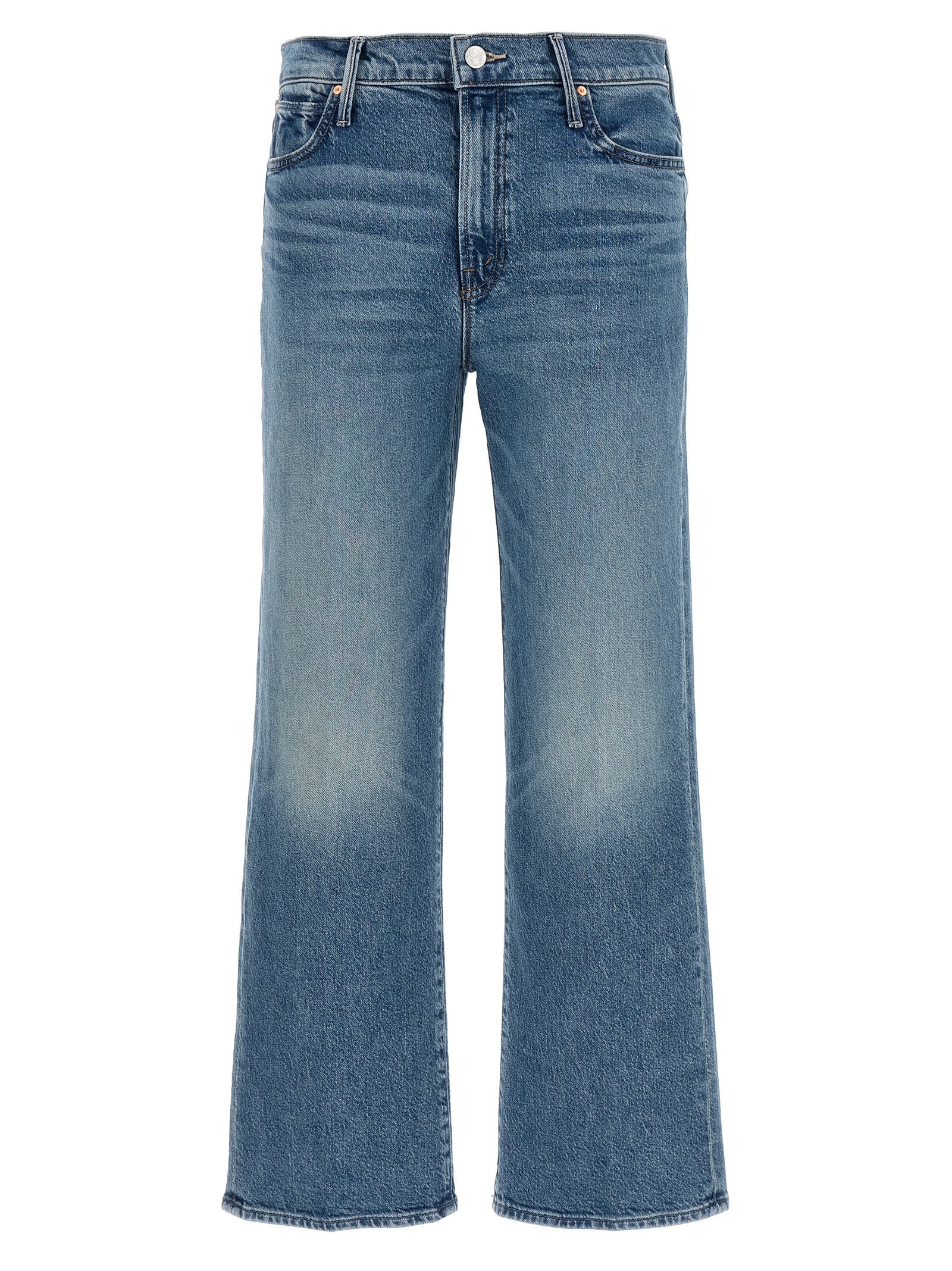 Mother Denim Blaue Jeans aus Baumwolle im geraden Schnitt