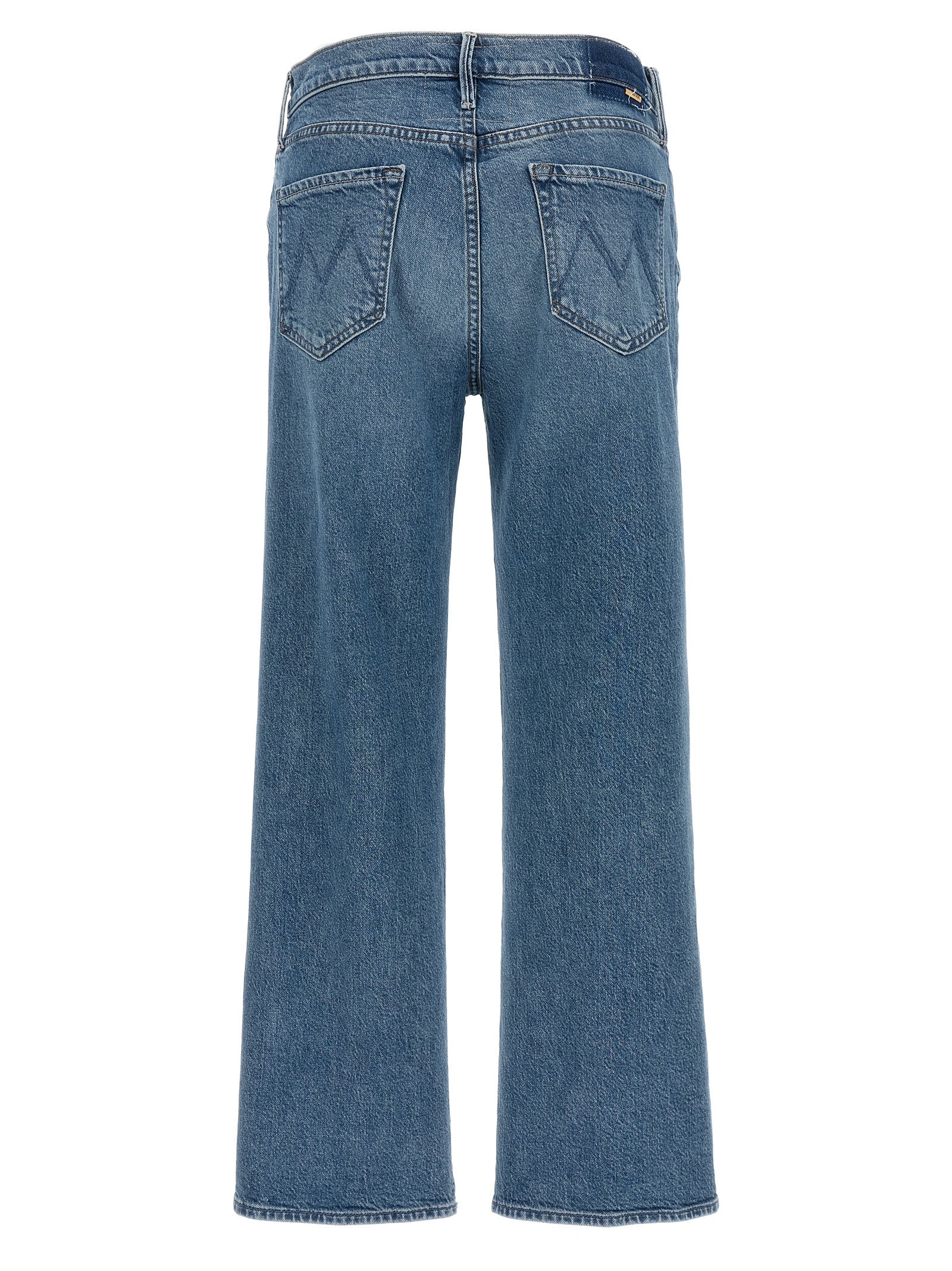 Mother Denim Blaue Jeans aus Baumwolle im geraden Schnitt