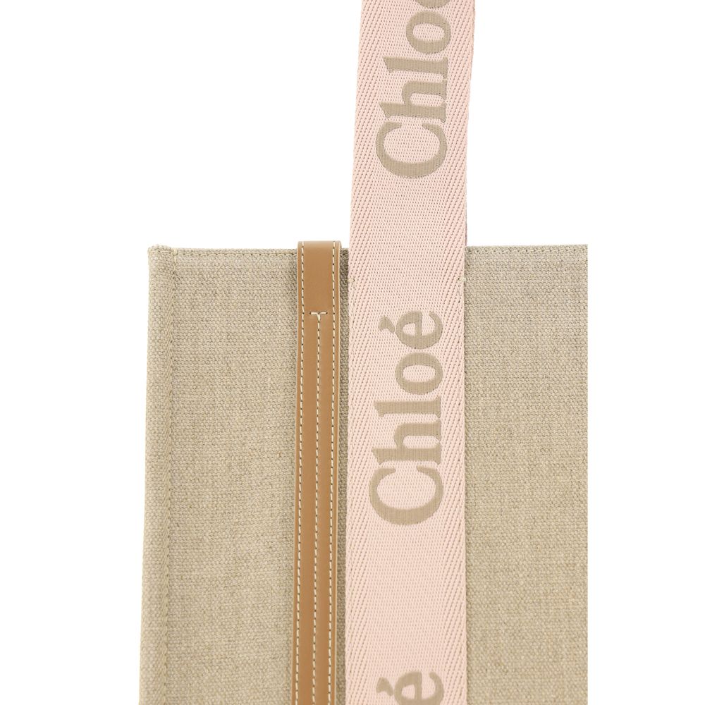 Chloé Braune Umhängetasche aus Leinen