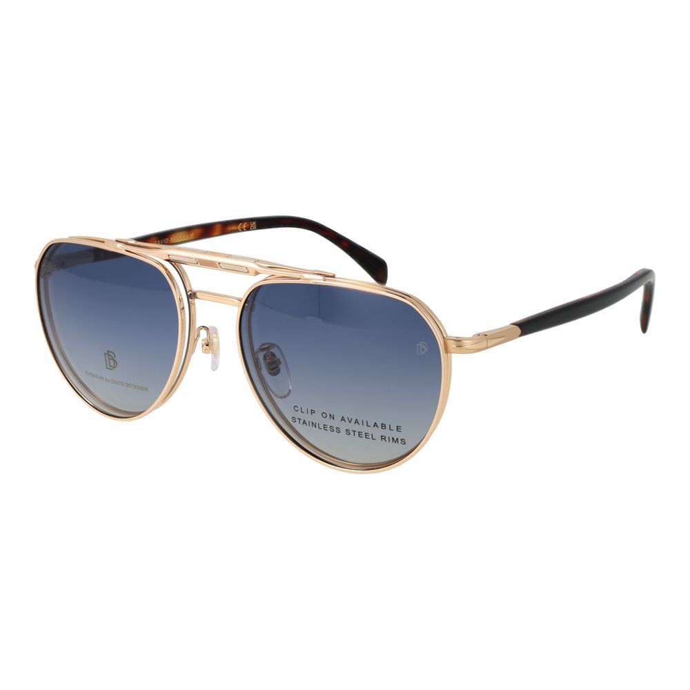 David Beckham Brille aus Goldmetall (Fassung)