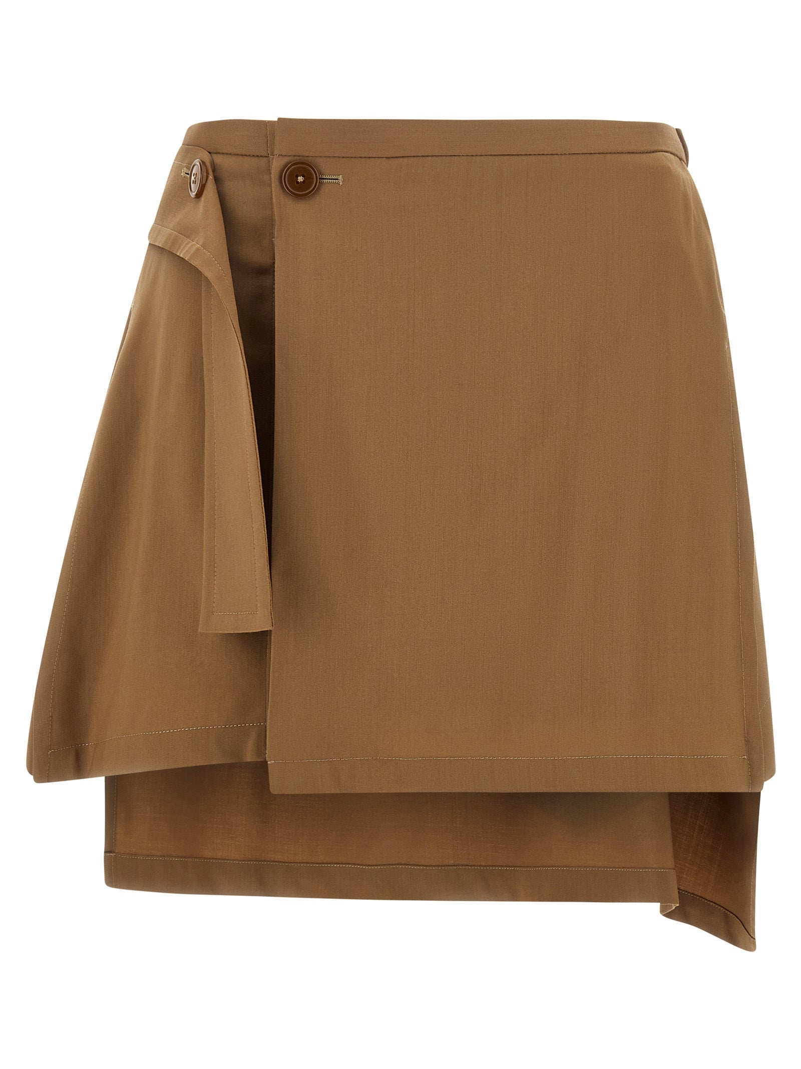 Vivienne Westwood Langer Rock aus reiner Schurwolle in Braun