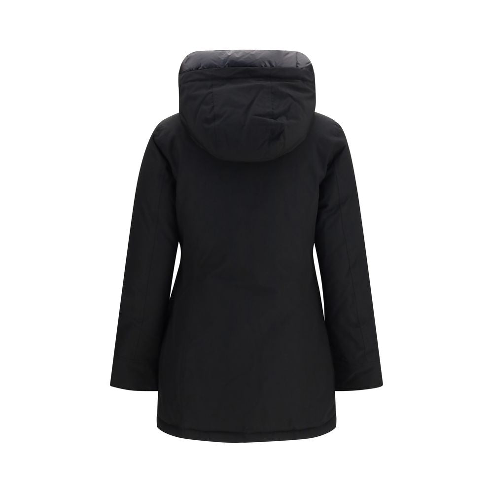 Woolrich Schwarzer Parka aus Baumwolle