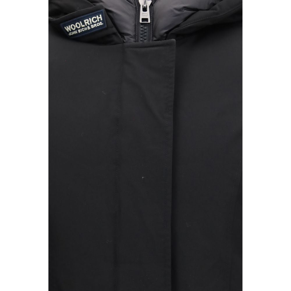 Woolrich Schwarzer Parka aus Baumwolle