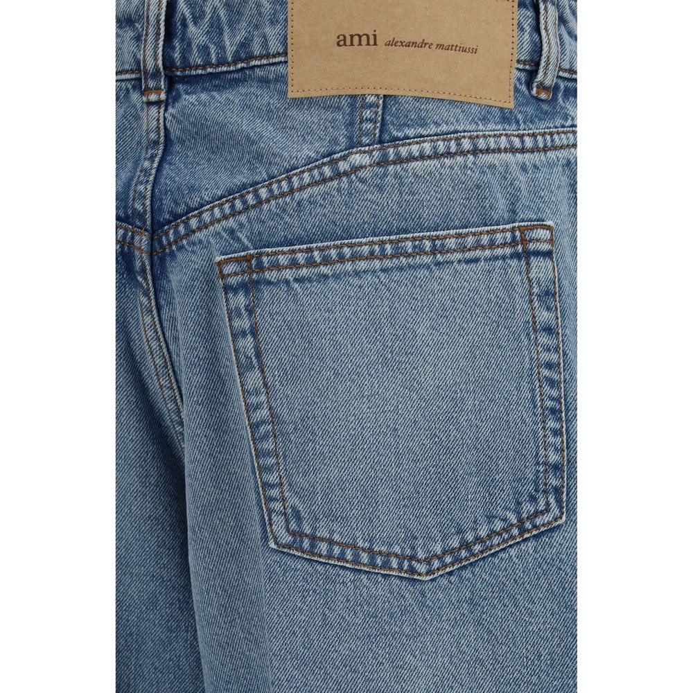 Ami Paris Blaue Baumwolljeans Denim