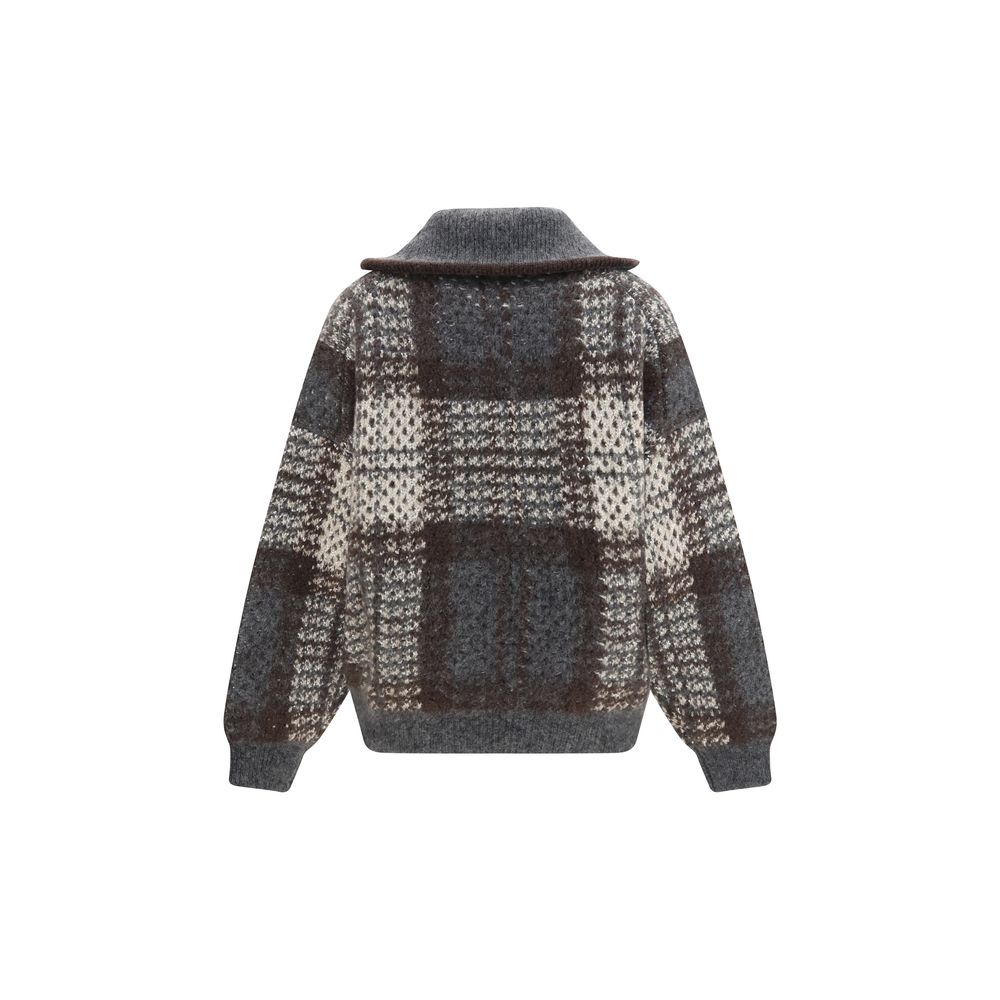 Brunello Cucinelli Grauer Mohair-Cardigan