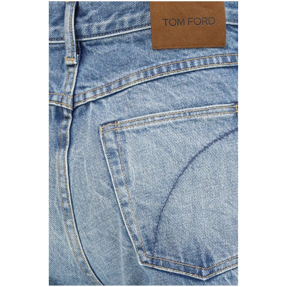 Tom Ford Blaue Bootcut-Jeans aus Baumwolle