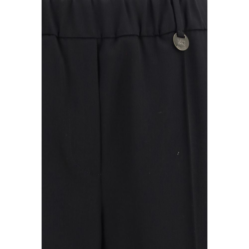 Burberry Schwarze Jogginghose aus Wolle Oves Aries (Trainingshose)