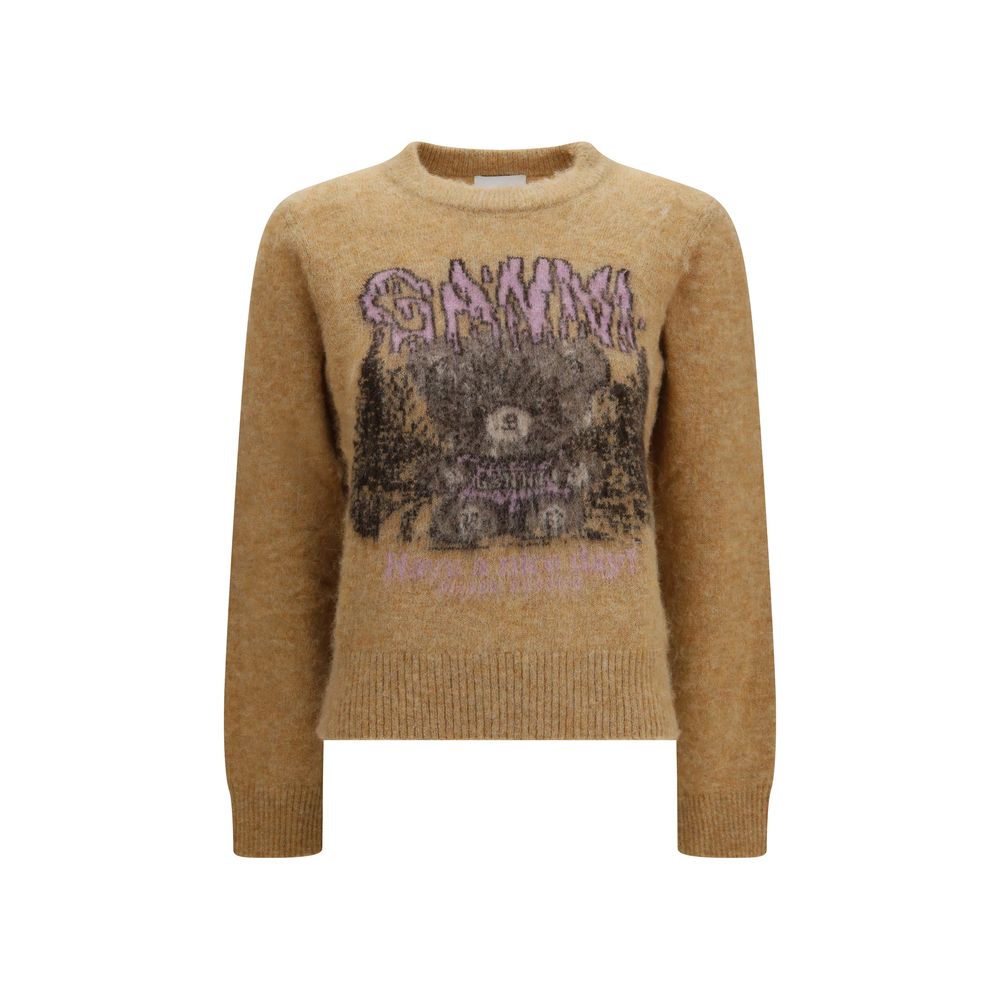 Ganni Beige Alpaka Vicugna Pacos Sweatshirt