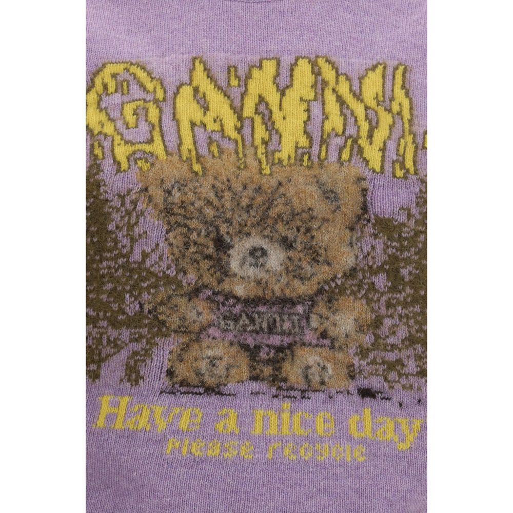 Ganni Grauer Strickpullover aus Alpaka Vicugna Pacos ohne Ärmel