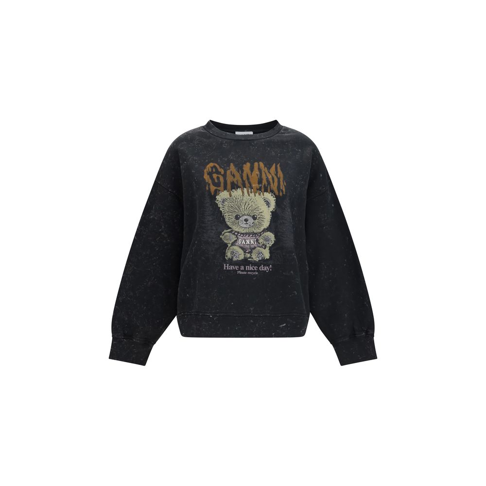 Ganni Grauer Baumwollpullover
