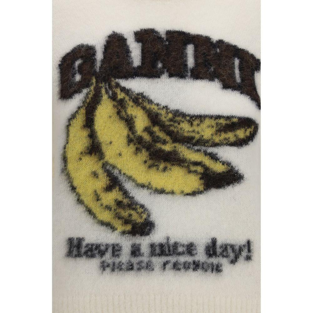 Ganni Beige Alpaka Vicugna Pacos T-Shirt