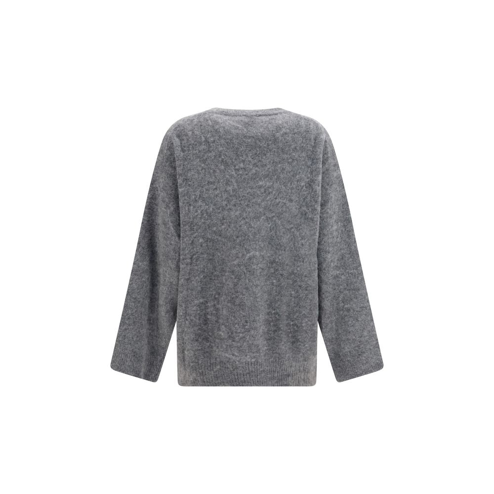 Ganni Graues Alpaka Vicugna Pacos Sweatshirt