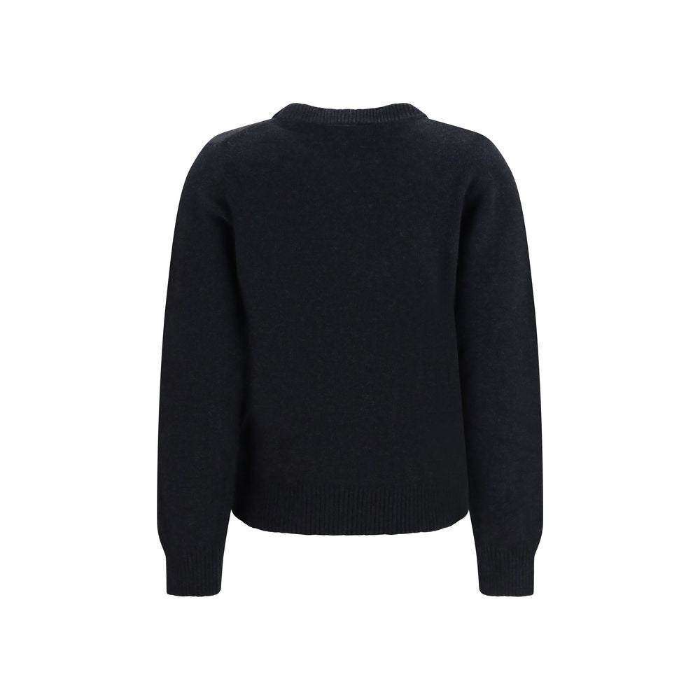 Ganni Schwarzer Pullover aus recycelter Wolle