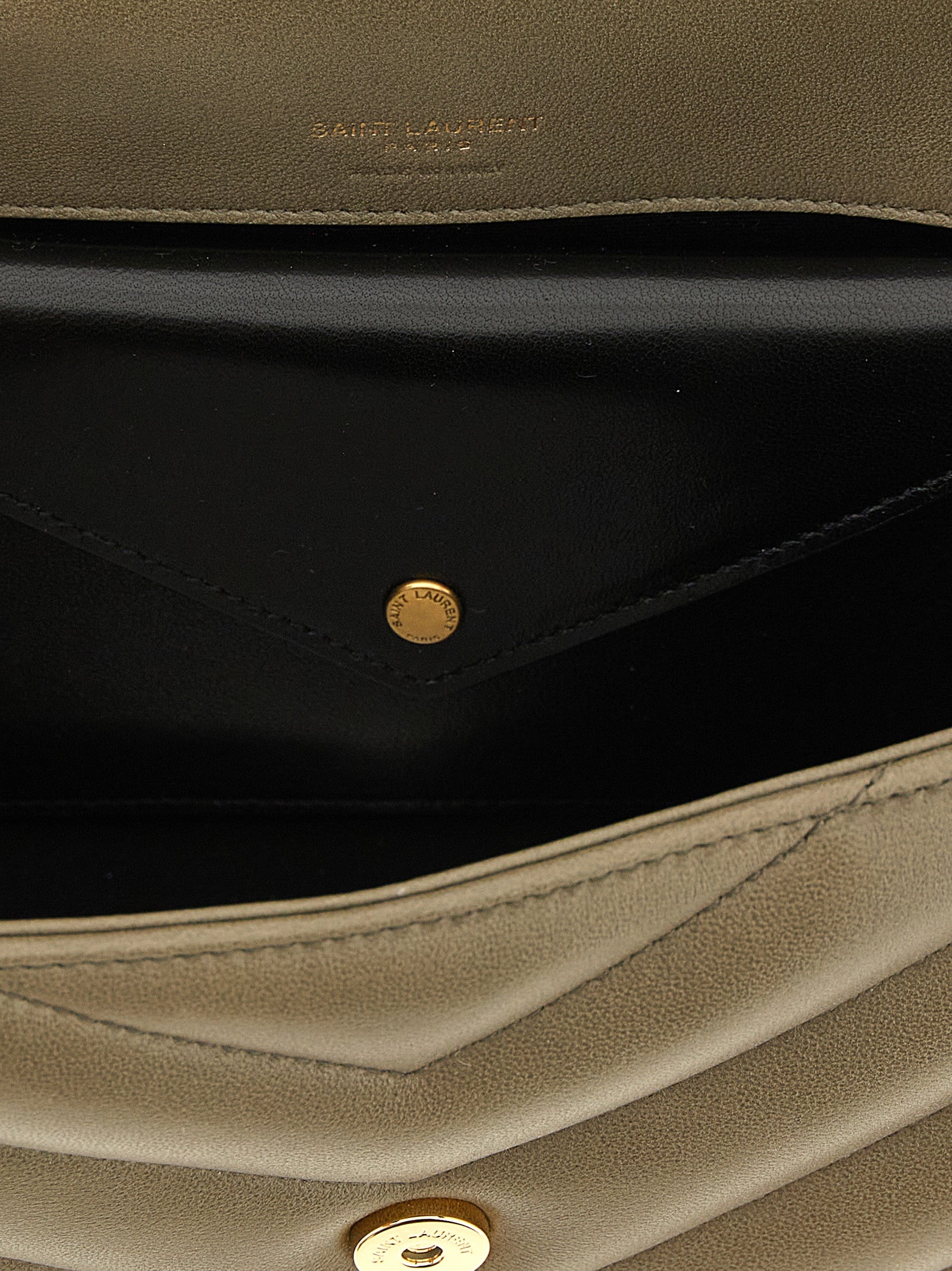 Saint Laurent Schultertasche aus zweifarbigem Lammleder