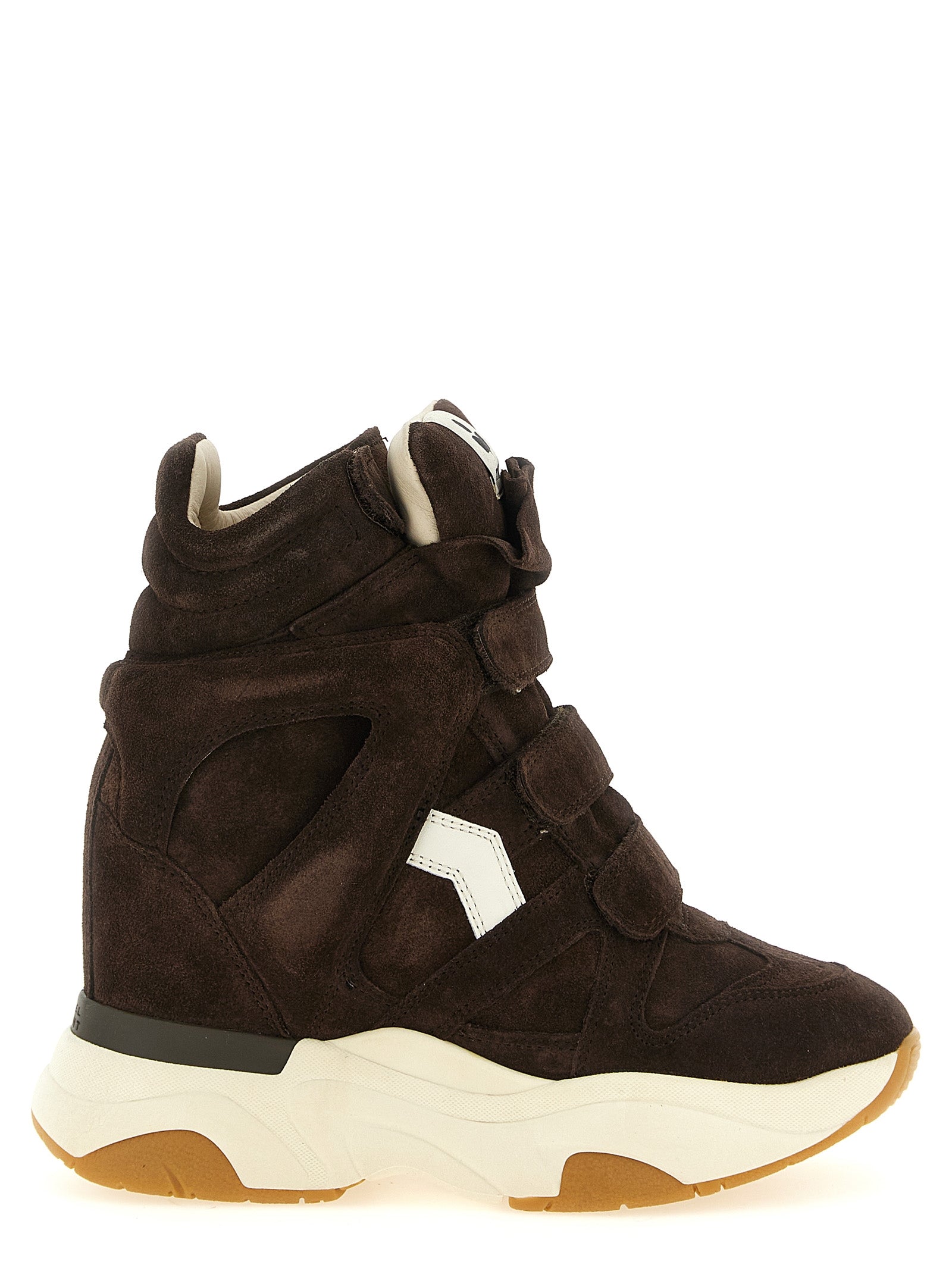 Isabel Marant Braune Kalbsleder-Sneaker im Athletic-Stil