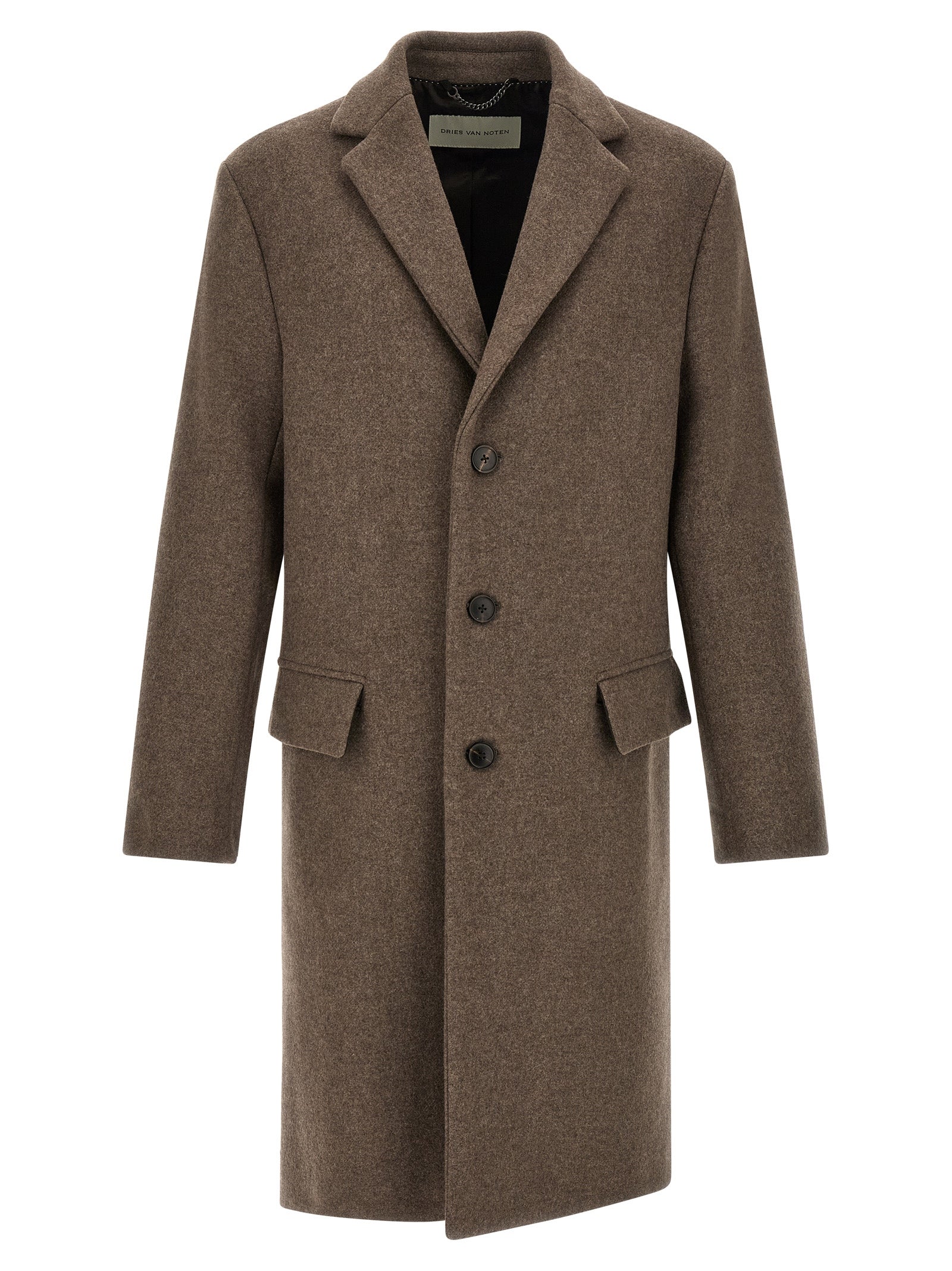 Dries Van Noten Brauner Wollmantel