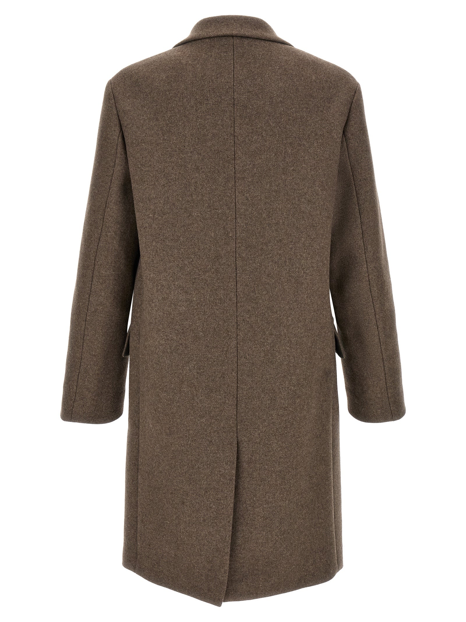 Dries Van Noten Brauner Wollmantel