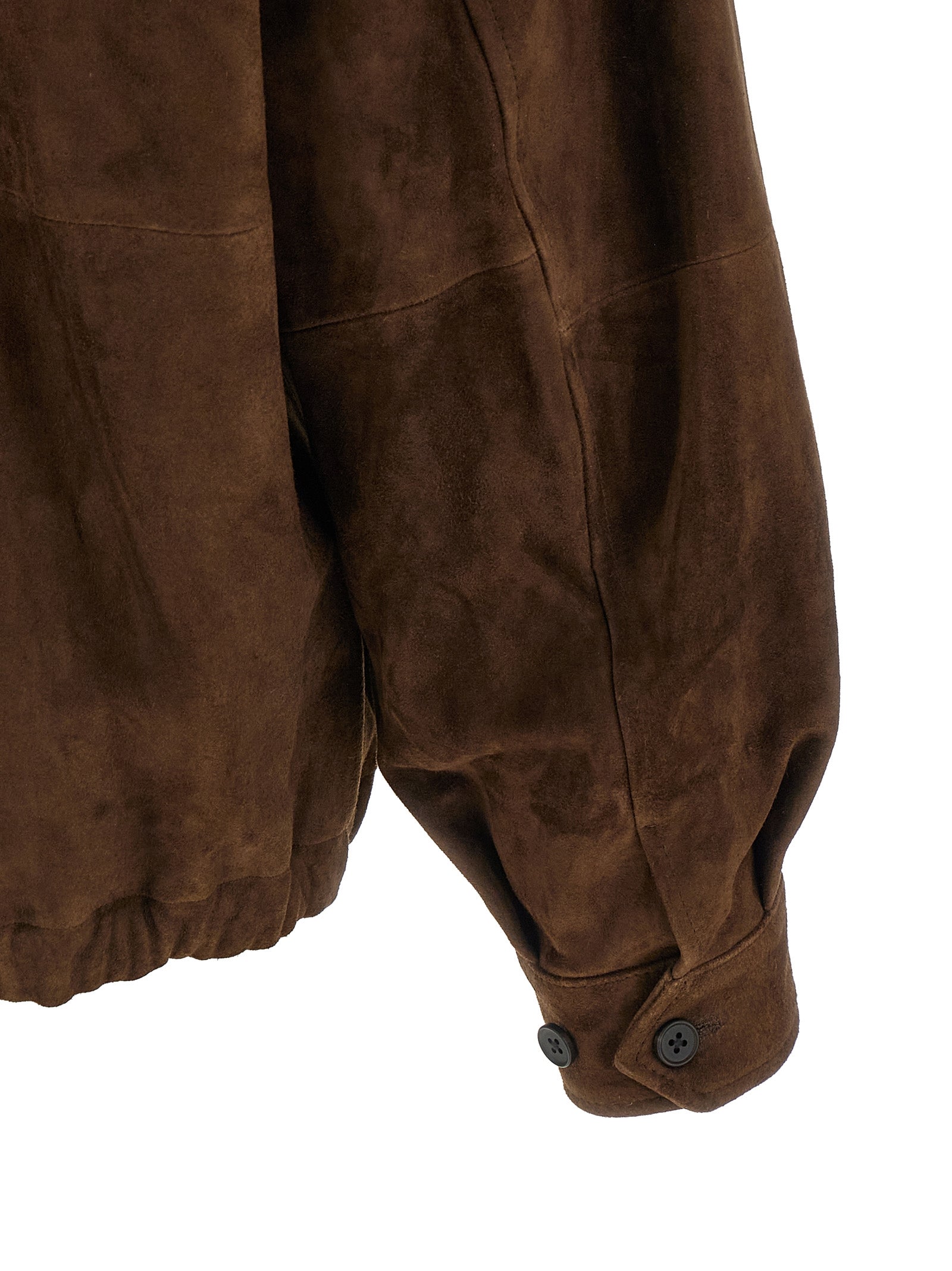SSSTEIN Braune Ziegenleder-Jacke in voller Länge