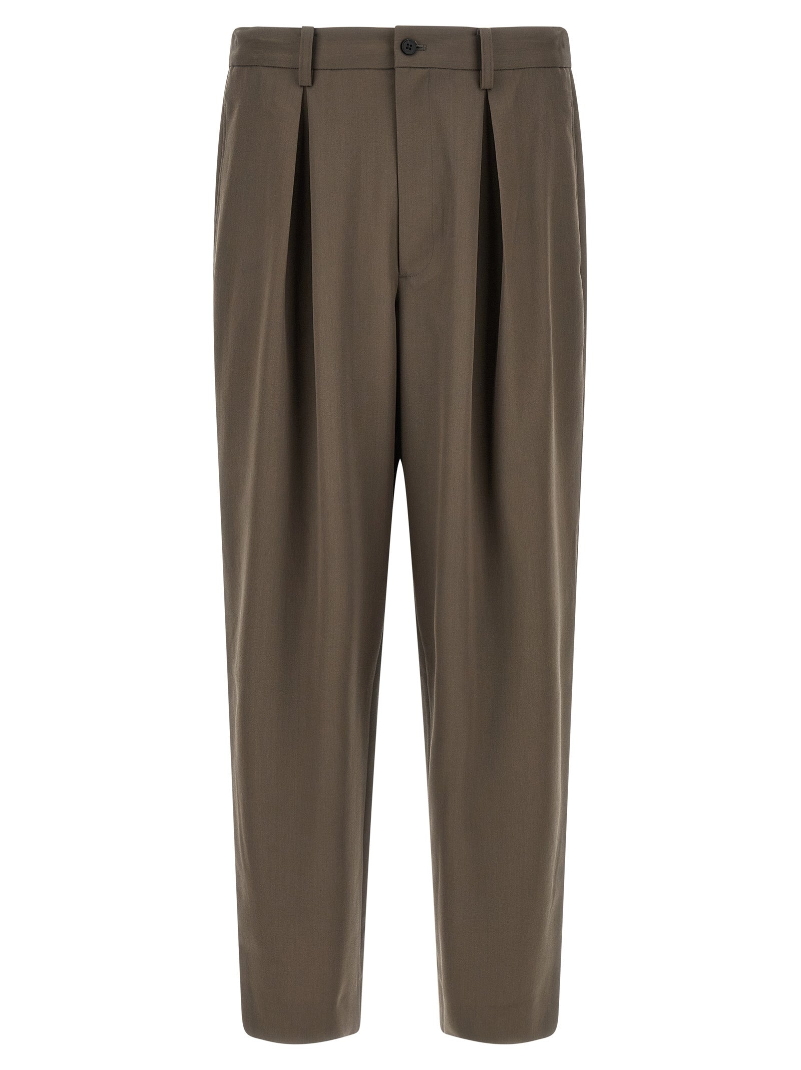 SSSTEIN Braune Woll-Freizeithose
