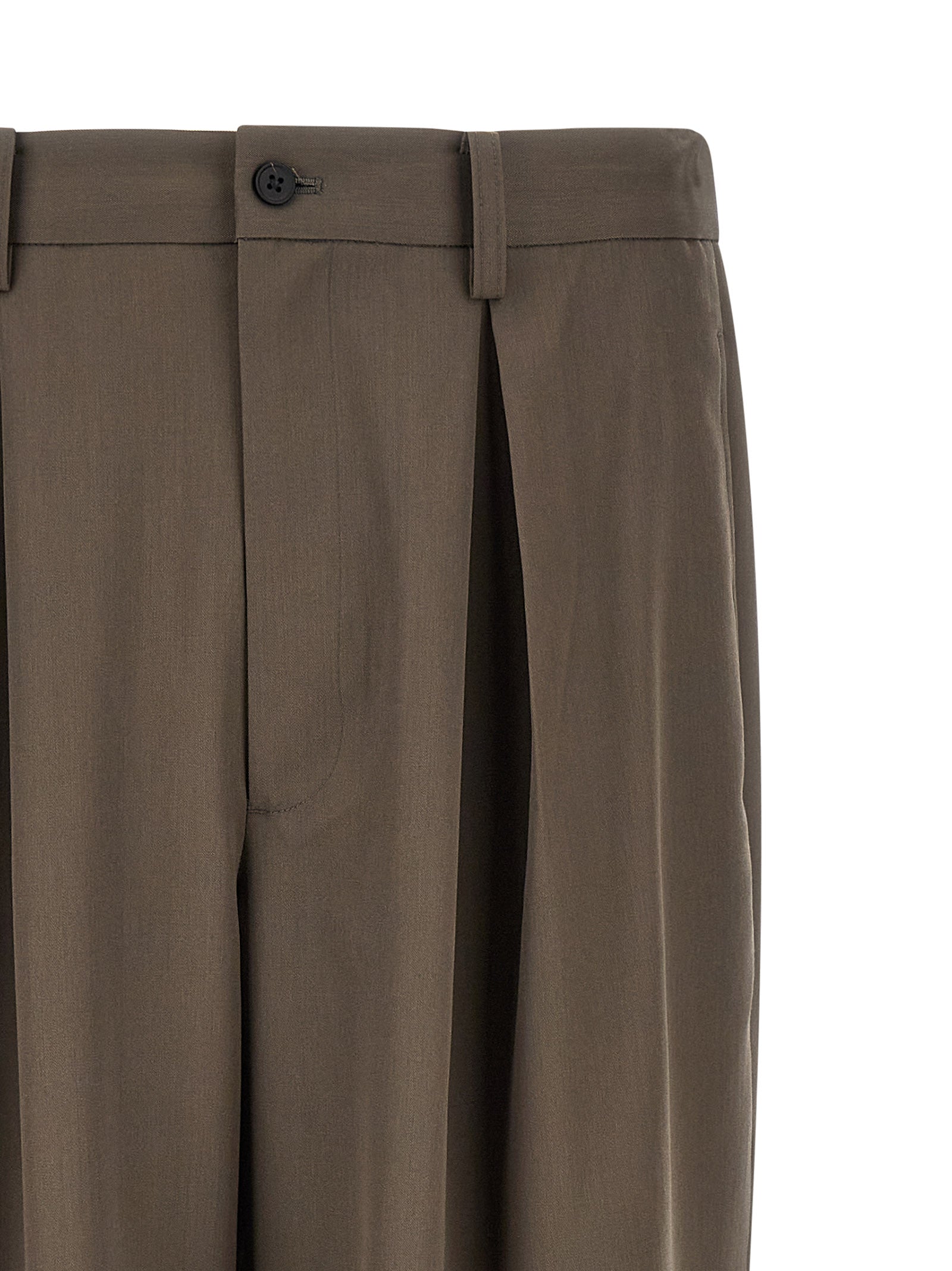 SSSTEIN Braune Woll-Freizeithose